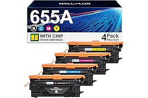 Replacement HP 655A CF450A Toner Cartridge in a Cost-Effective 4-Pack
