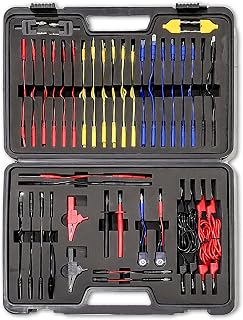 Goupchn Multimeter Test Leads Kit 92PCS Electrical Circuit Automotive Test Cables Set Back Probe Kit Multimeter Probes Set with Carrying Case Alligator Clips for Car Diagnostics, Testing and Repair