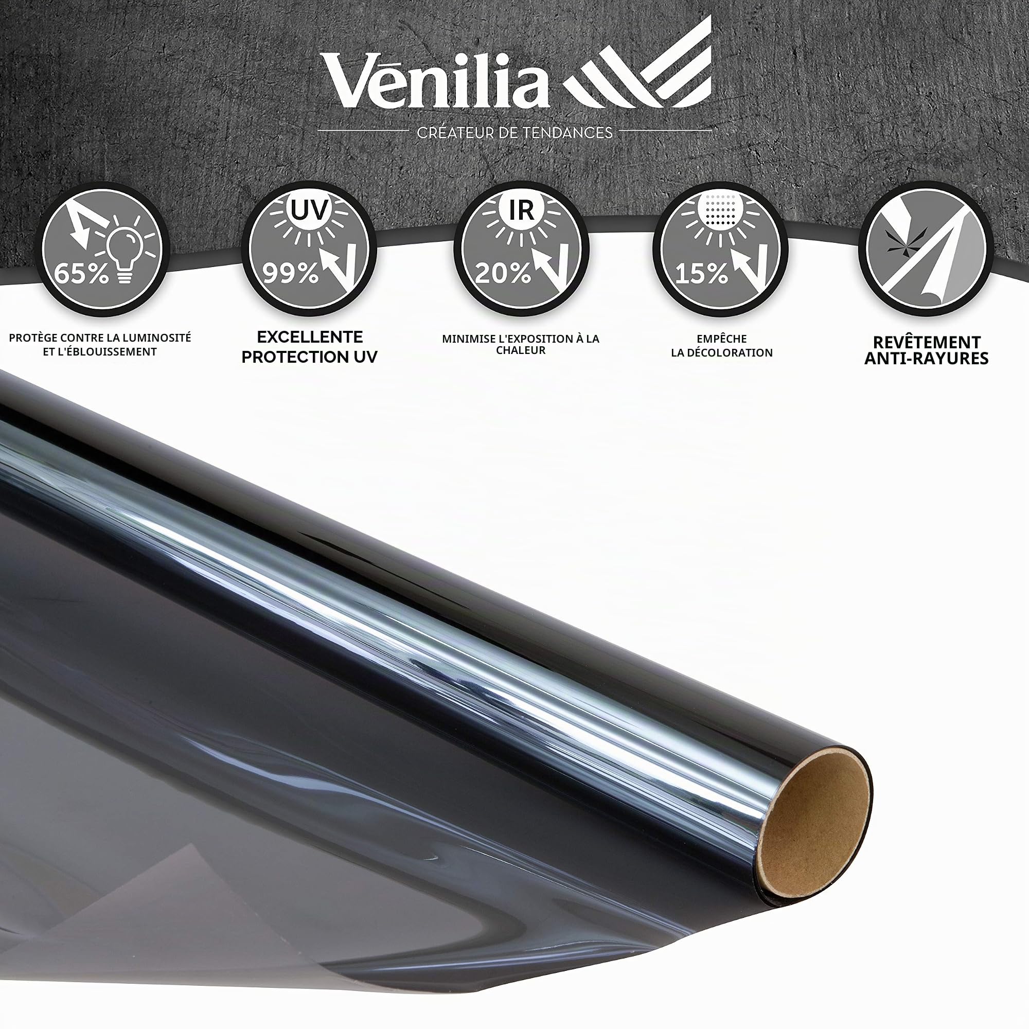 Film Solaire Anti Chaleur 92 x 200 cm, Protection Contre Les UV, 53438