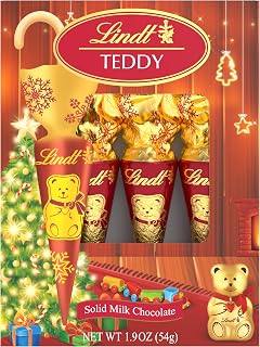 Holiday TEDDY Umbrella, Solid Milk Chocolate Candy, 1.9 oz., 4-Pack