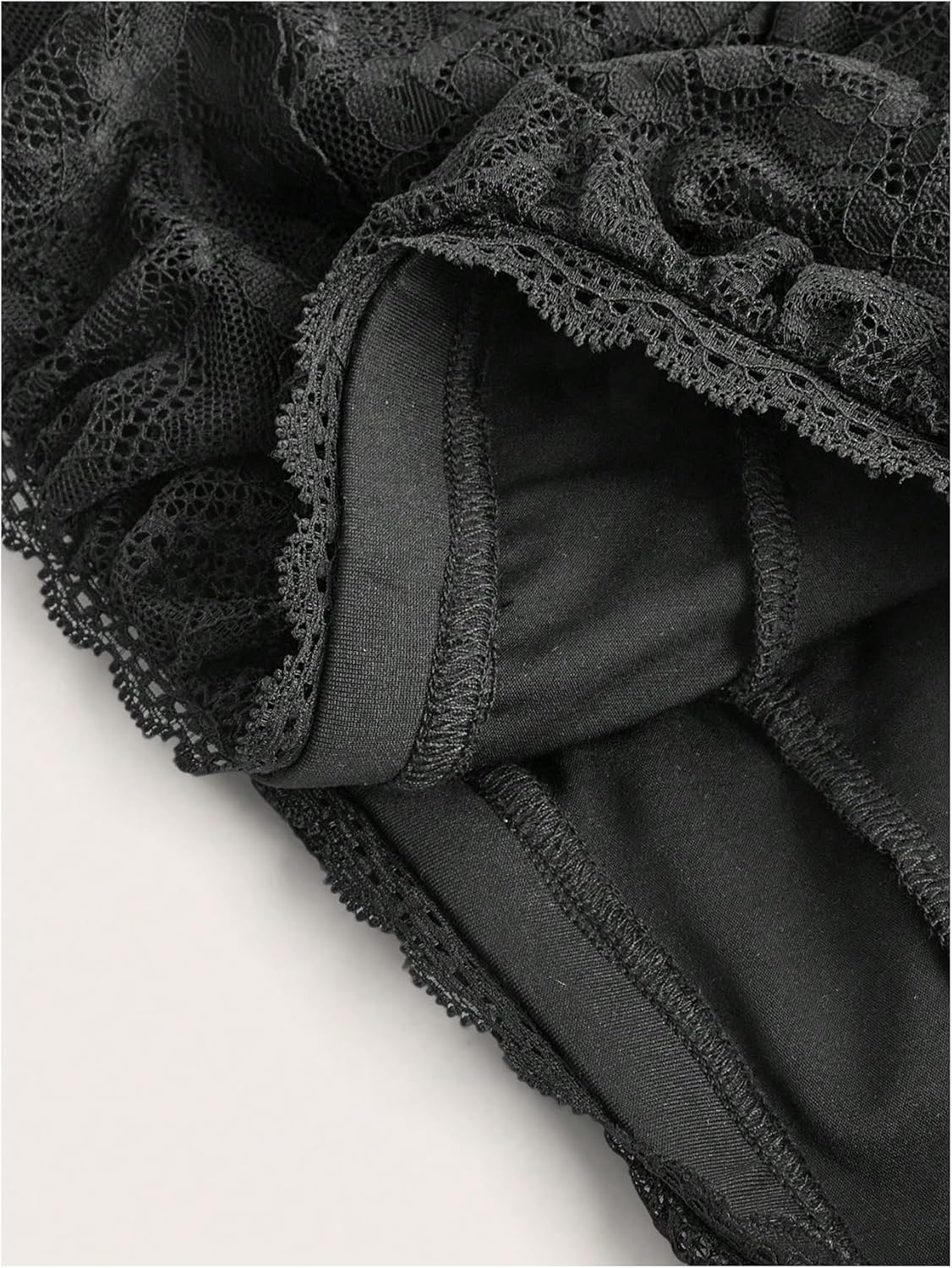 GORGLITTER Women's Y2k Lace Ruffle Shorts Sexy Bloomers Layered Lolita Pumpkin Booty Mini Goth Shorts Rave Outfit - Image 4