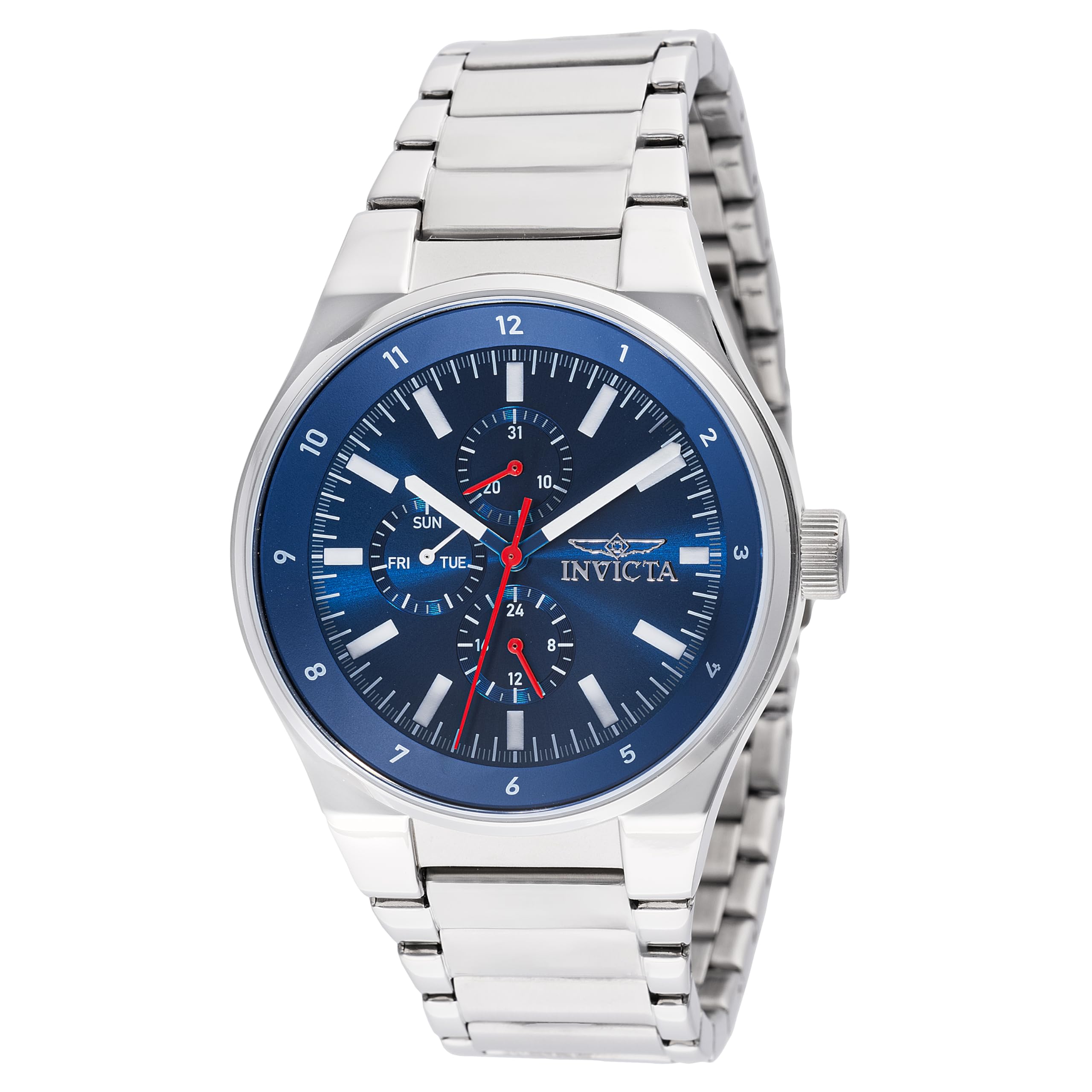 Invicta Racing 47548 Men's Watch - Waterproof - Analogue - Quartz Movement - Stainless Steel with Blue dial - 44mm