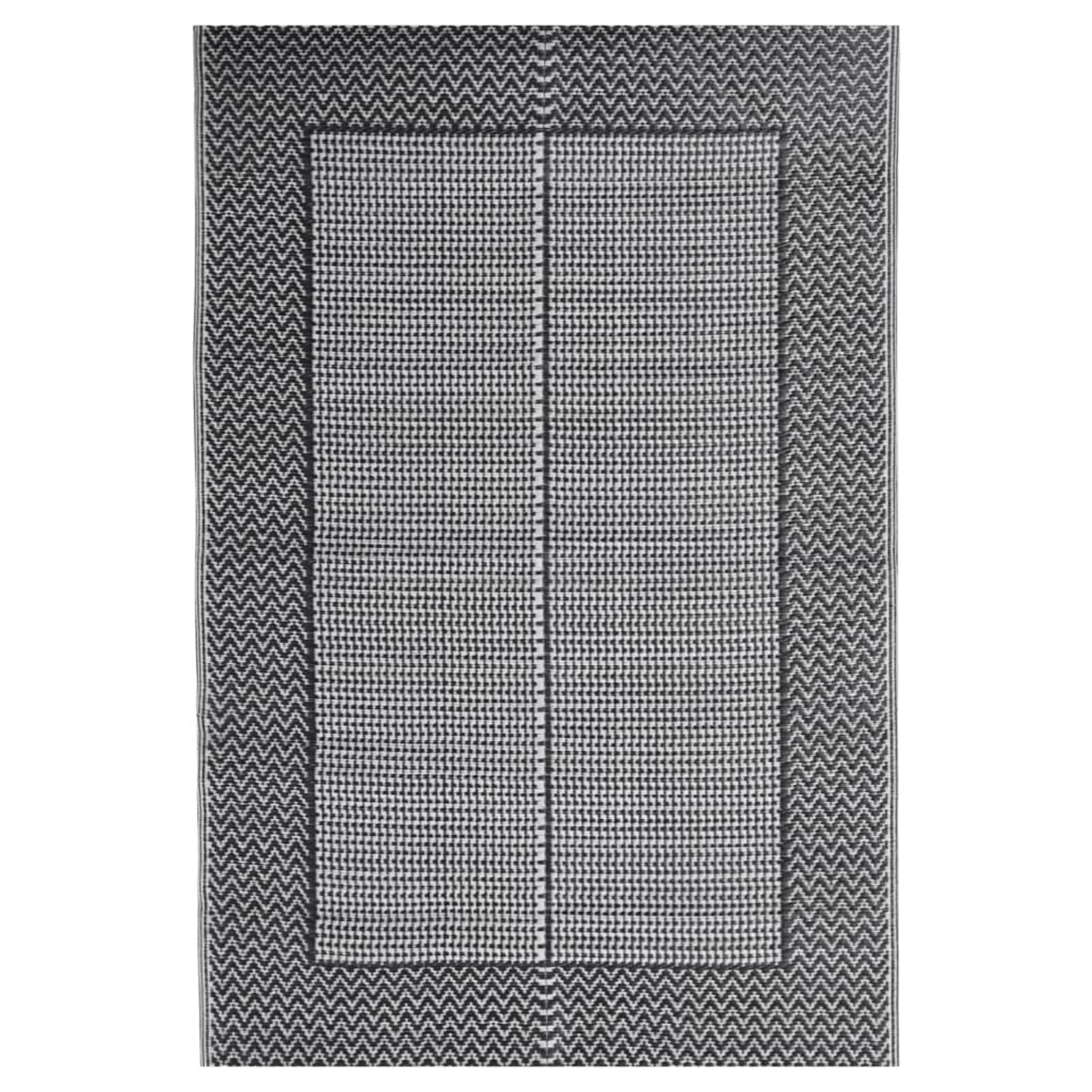 Outdoor-Teppich Balkonteppich Outdoor LäUfer Outdoor Teppich LäUfer Schwarz 140x200 cm PP - 317004