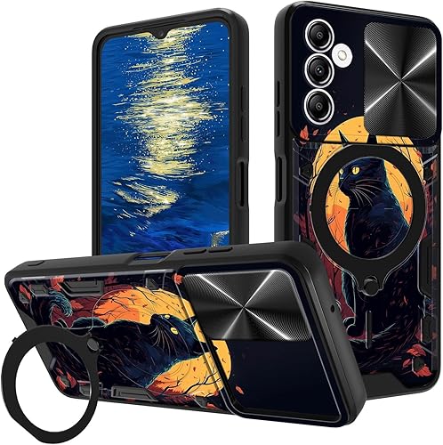 Vista 237 de Funda protectora híbrida para Samsung Galaxy A53 5G de 6.5 pulgadas y anillo giratorio de 360 grados, función atril, híbrida, de doble capa
