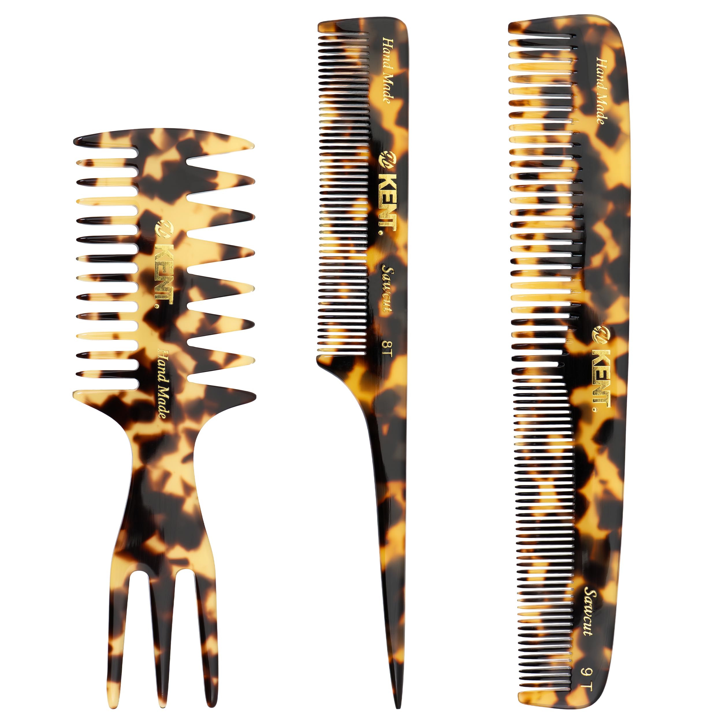 Amazon | GB KENT ケントブラシ ハンドメイドヘアコーム 3本