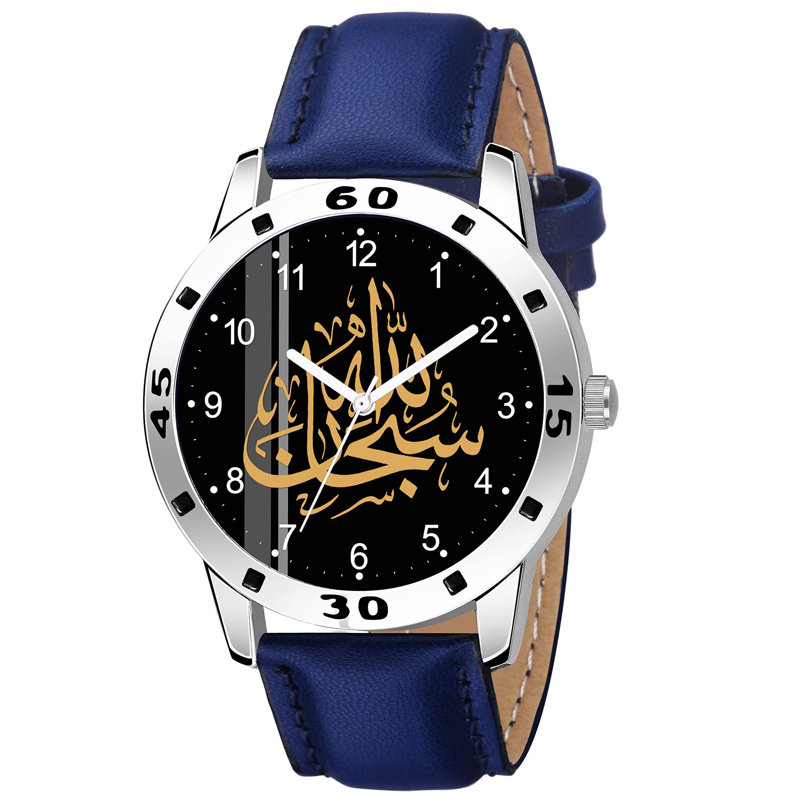 Red Robin Analogue Islamic Subhan Allah Design Round Numeric Dial Latest Fashion Attractive Black Leather Strap Stylish Wrist Watch for Men and Boys, Pack of 1 - NUMAVOSLBUL (B0B5VNJ59Q) Amazon Price History, Amazon Price Tracker