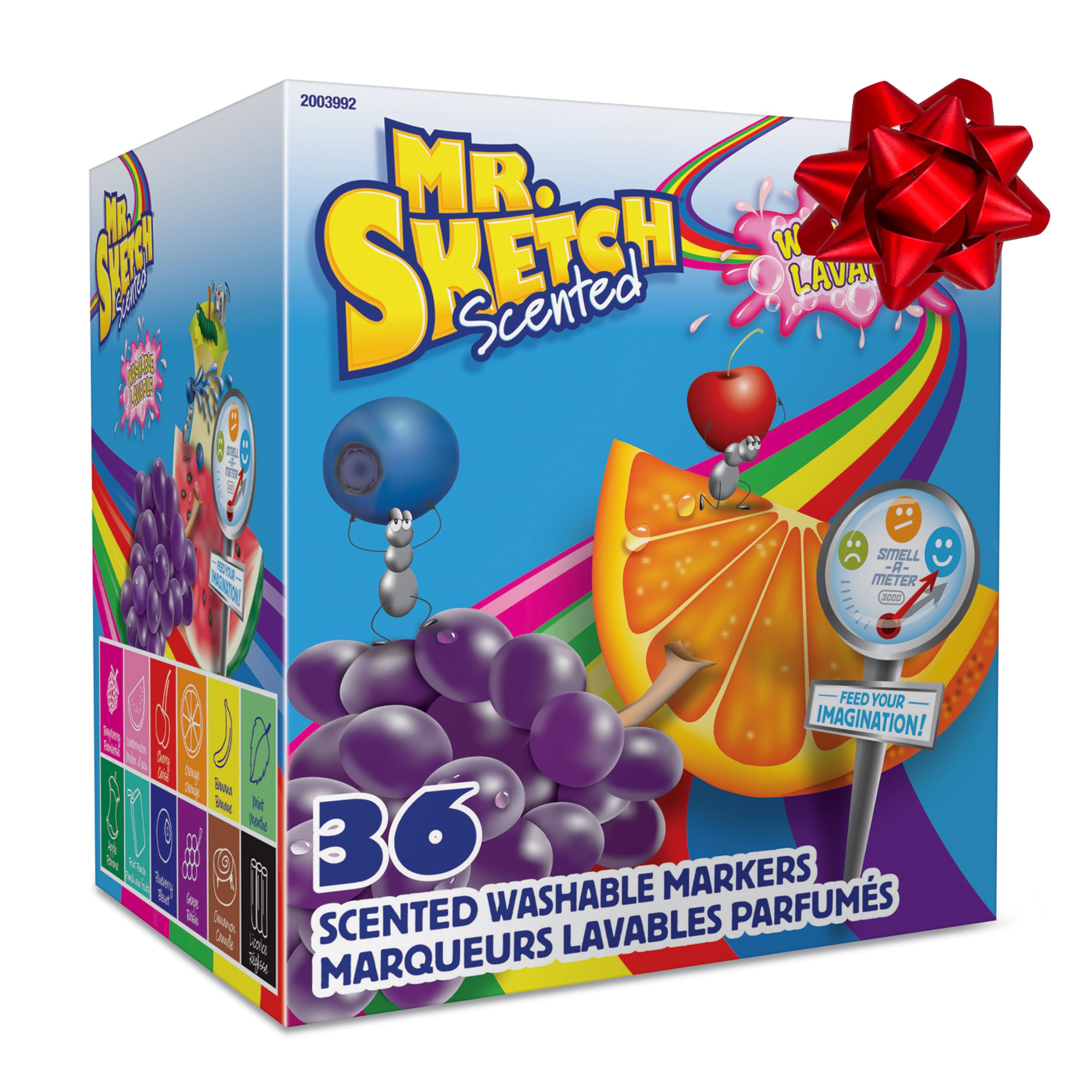 Mr. Sketch Scented Washable Markers, Stocking Stuffers for Kids, Chisel Tip Marker, Assorted Colors, 36 Count