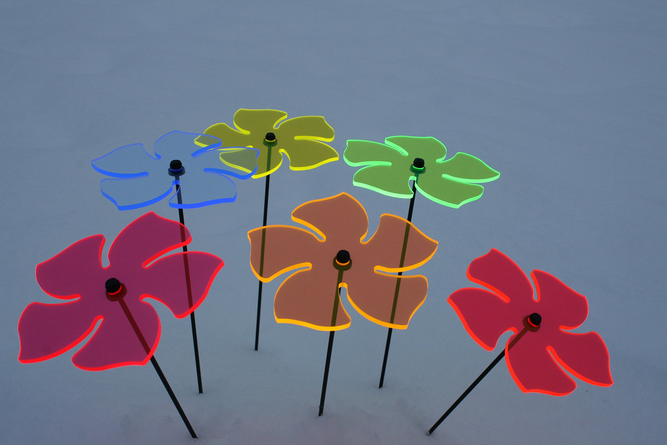 Sonnenfänger 3er Set – Fluoreszierende Blumen Ø22cm Für Garten, Balkon & Terrasse
