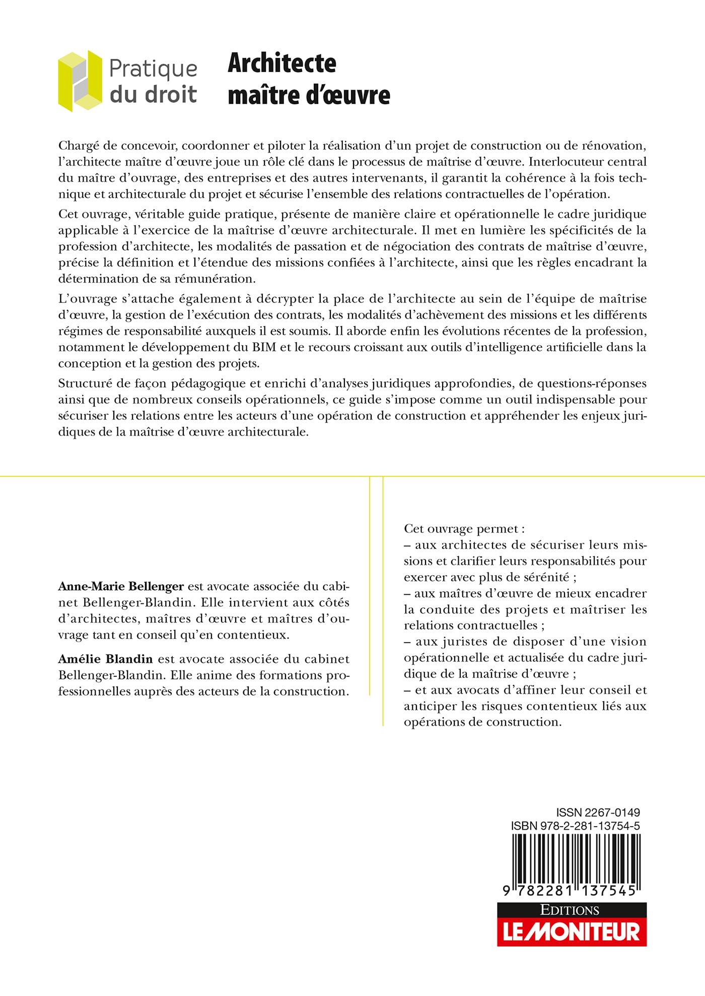 Architecte maître d'oeuvre: Réglementation - Responsabilités - Gestion des contrats