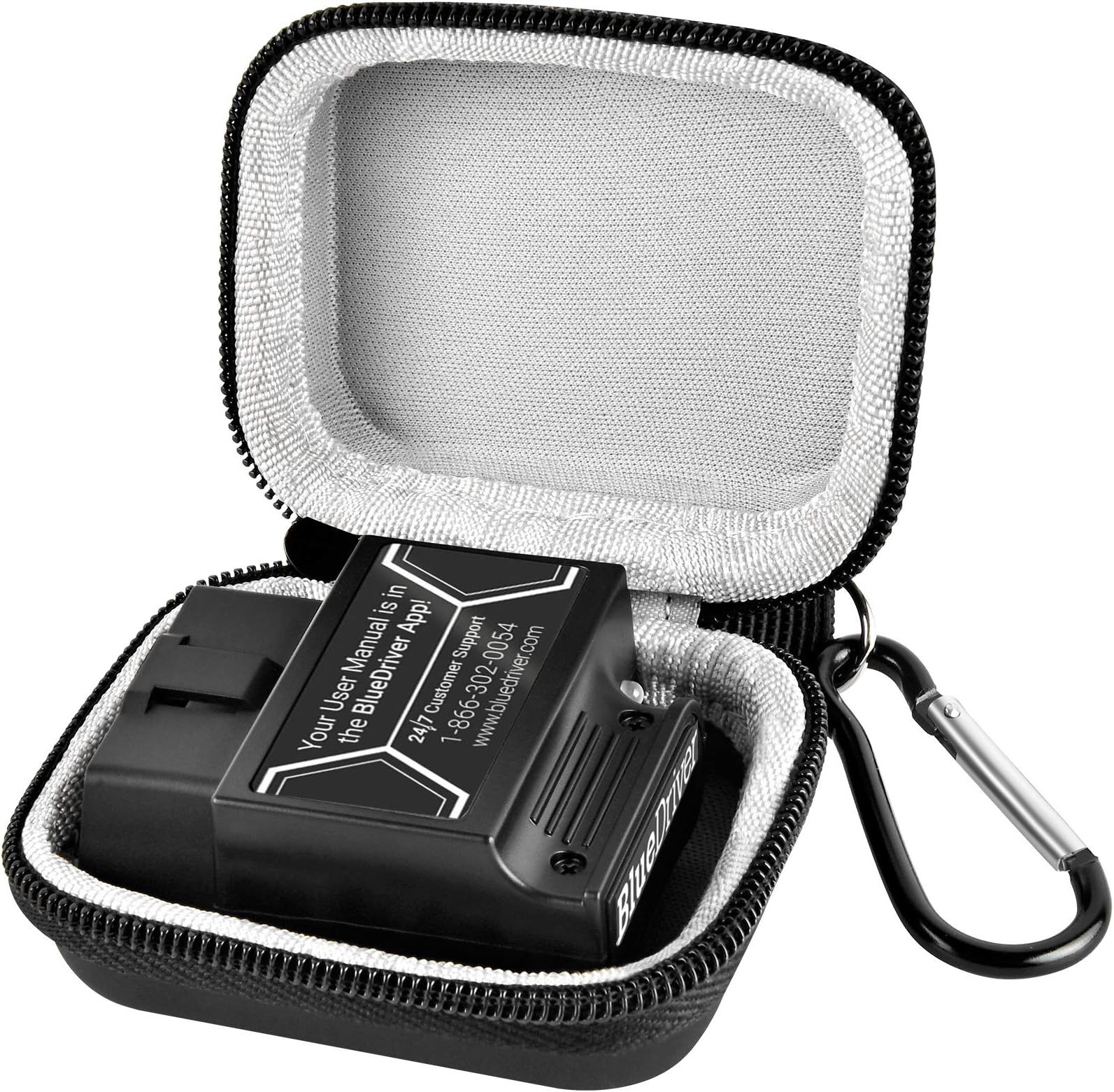 Comecase Car and Auto Mini Carry Case Compatible with BlueDriver Bluetooth Pro OBDII OBD2 Scan Tool Monitor for iPhone & Android - Black (Bag Only)