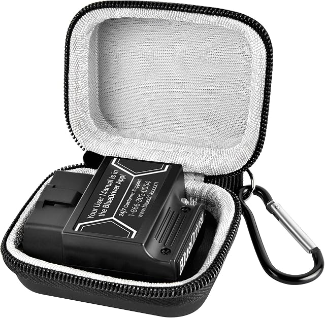 Voiture et automobile Mini Cartable compatible avec BlueDriver Bluetooth Pro/Pro Suivant Gen OBDII OBD2 Moniteur d'outils de numérisation pour iPhone & Android (Gris intérieur) -Bag seulement