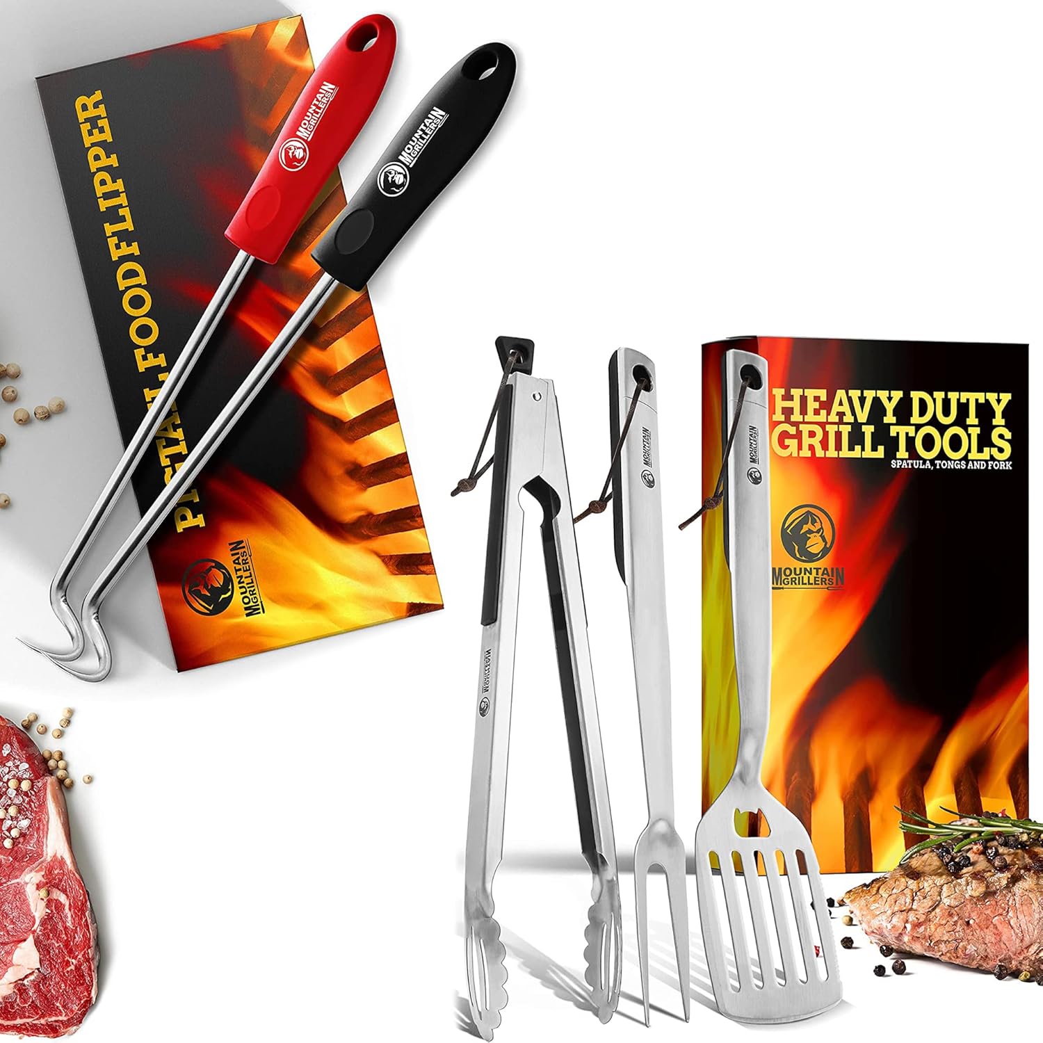 Mountain Grillers BBQ Tools Grill Set 3Pack Grilling