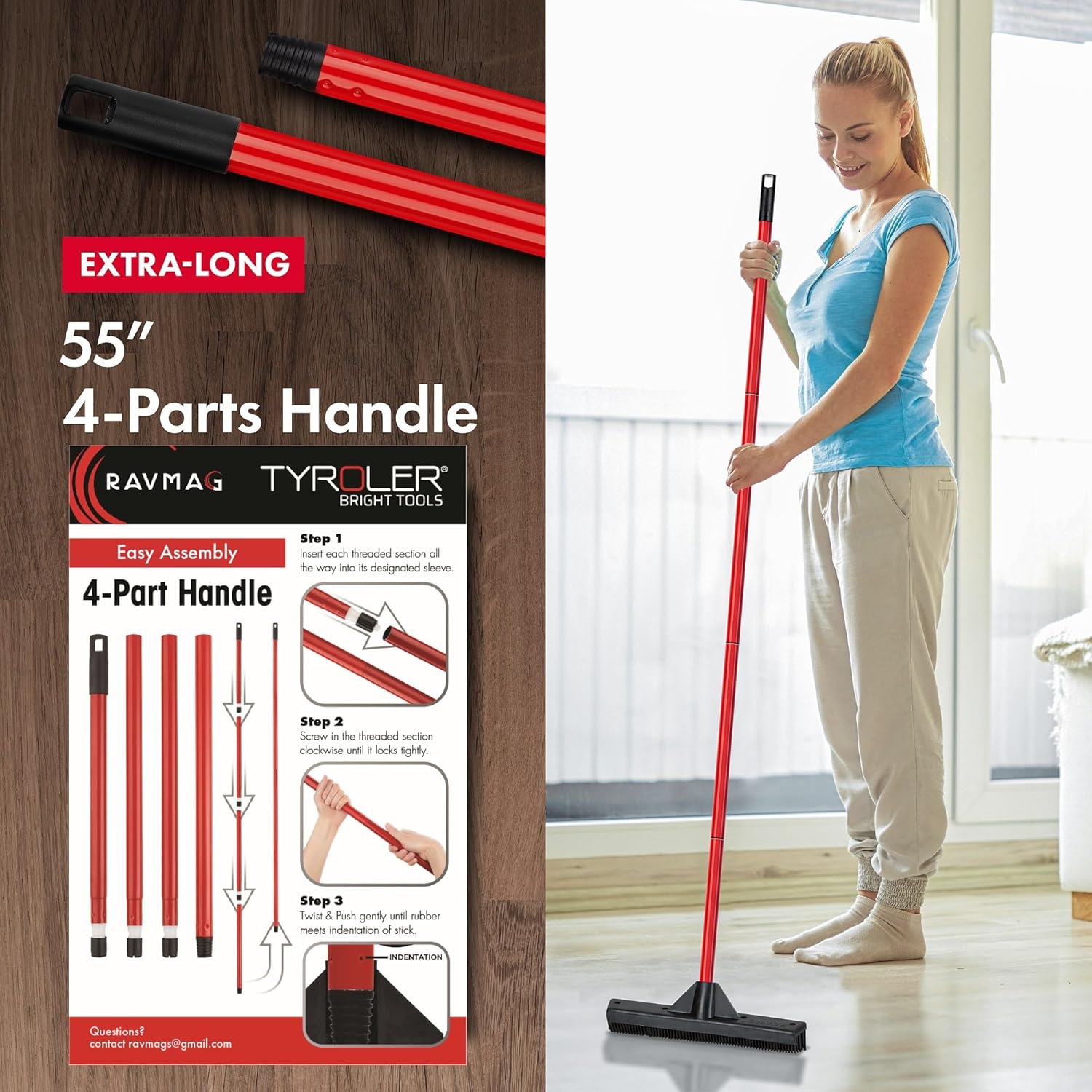 Ravmag Rubber Broom & Squeegee - Image 7