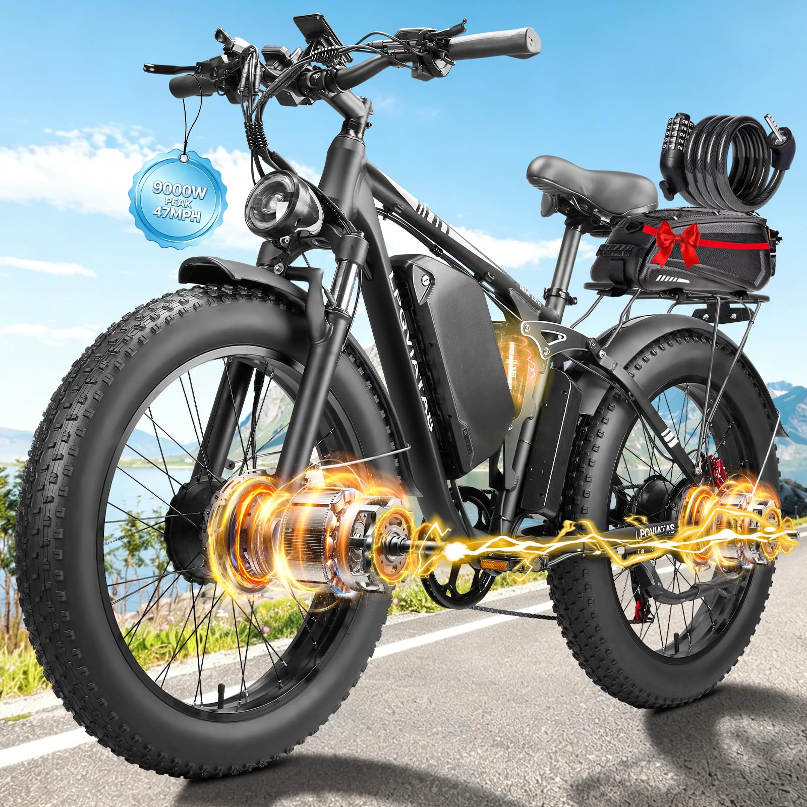 LPQVIATAS 9000W-Peak-Dual-Motor-Ebike
