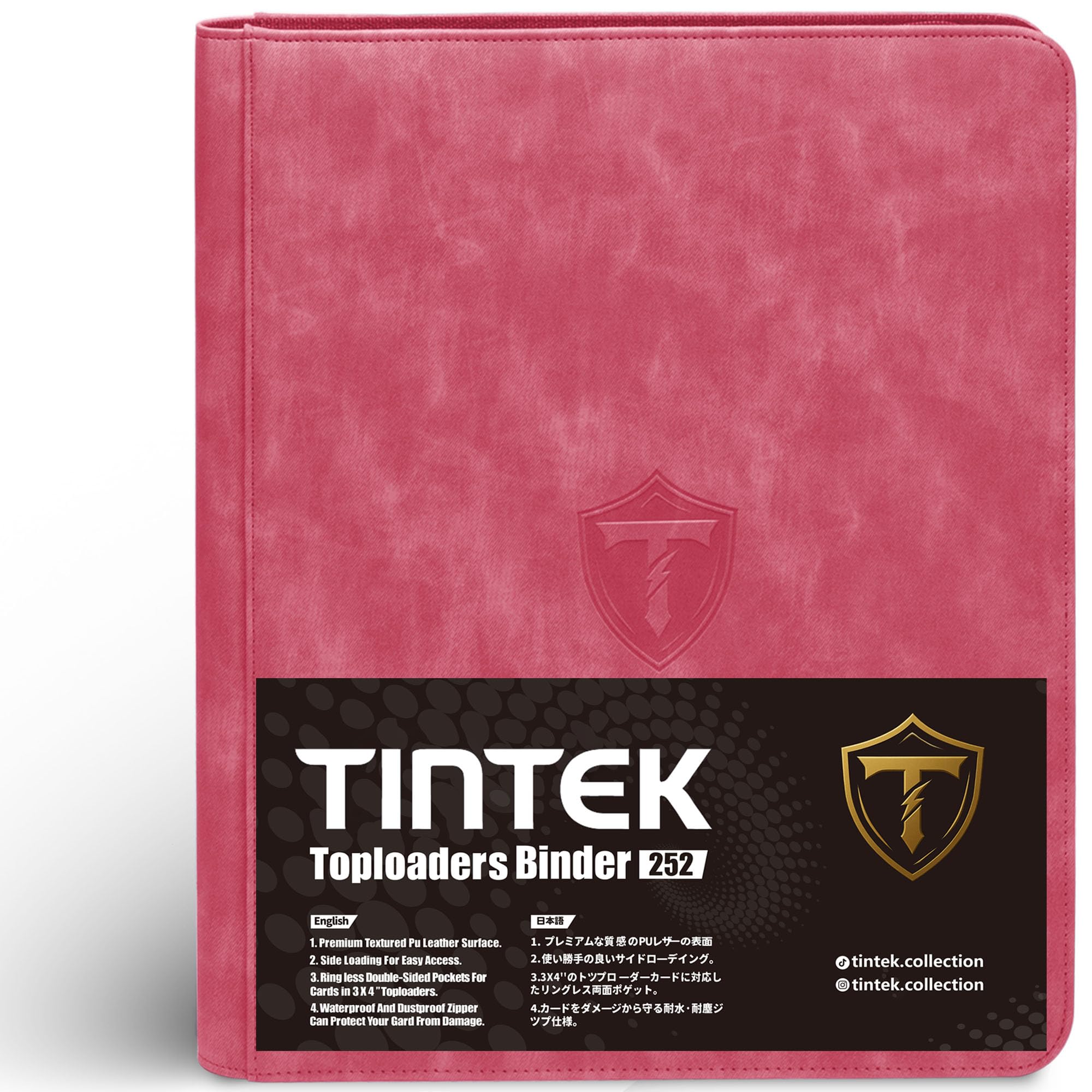 TINTEK 9-Pocket Trading Card Binder Album for Top Loader Cards – Holds 252 Cards, Compatible with 3