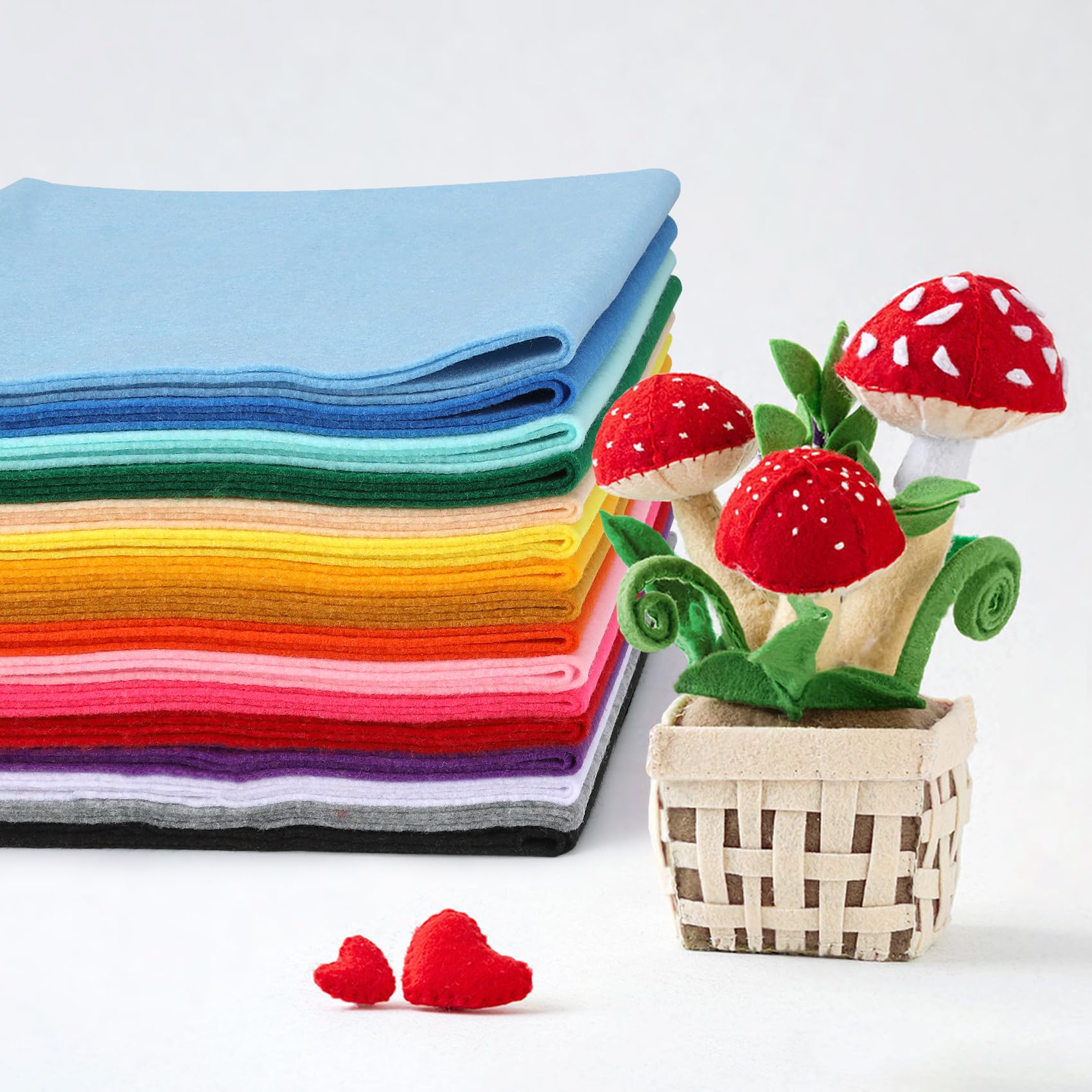 16 Pcs 8"x35" Felt Fabric Sheets, Assorted Colors Soft Felt Sheets for Crafts DIY (Classic Series)