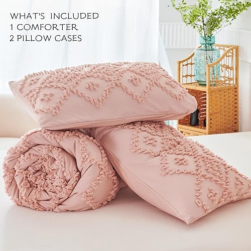 Miniatura 6 de RYNGHIPY Juego de edredón naranja quemado, tamaño King, juego de ropa de cama jacquard ligero y esponjoso para el hogar desgastado, juegos de