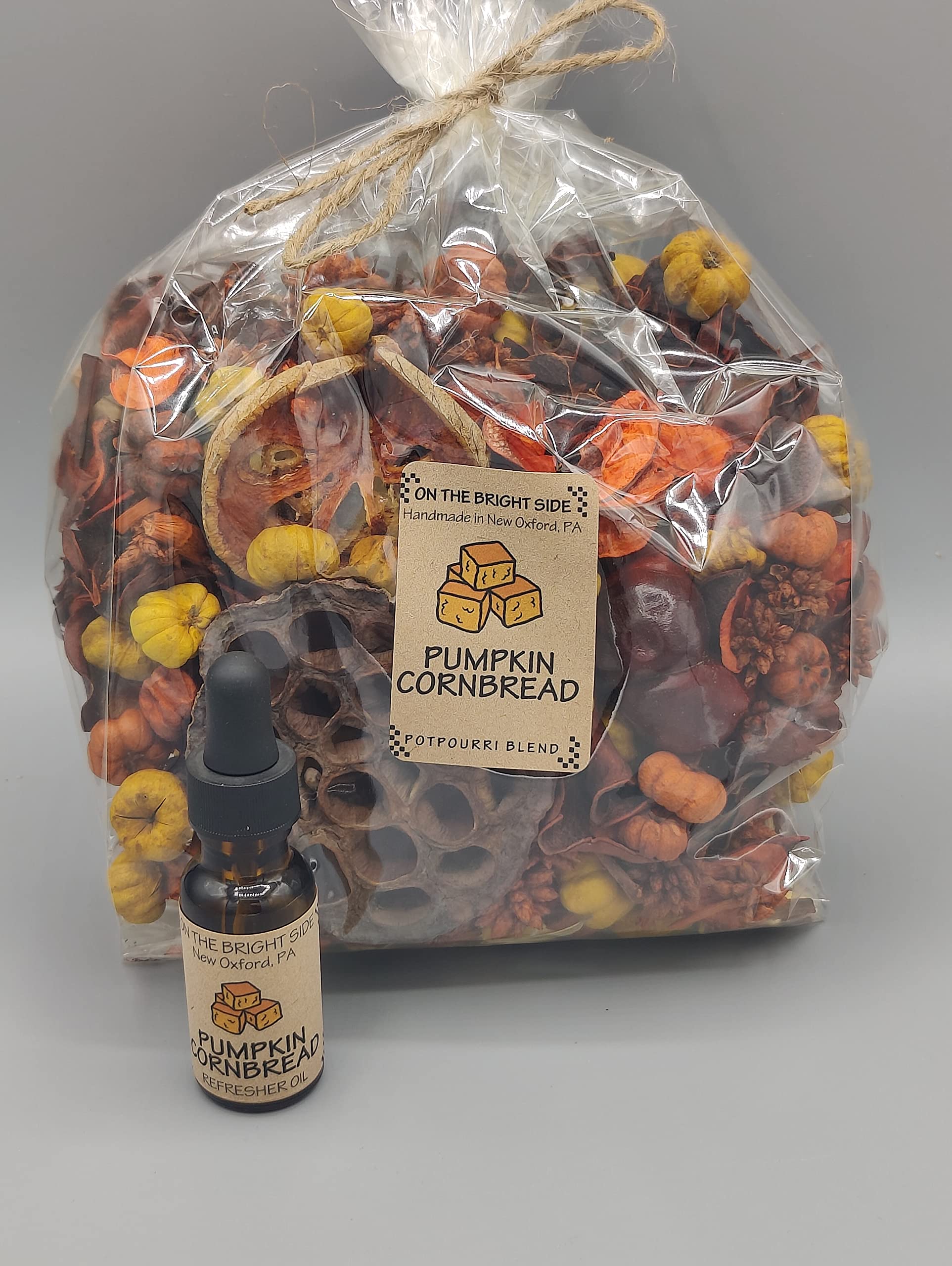 Pumpkin Cornbread Scented Large Bag Potpourri for Bowl Filler and Decoration, Scent Your Own
