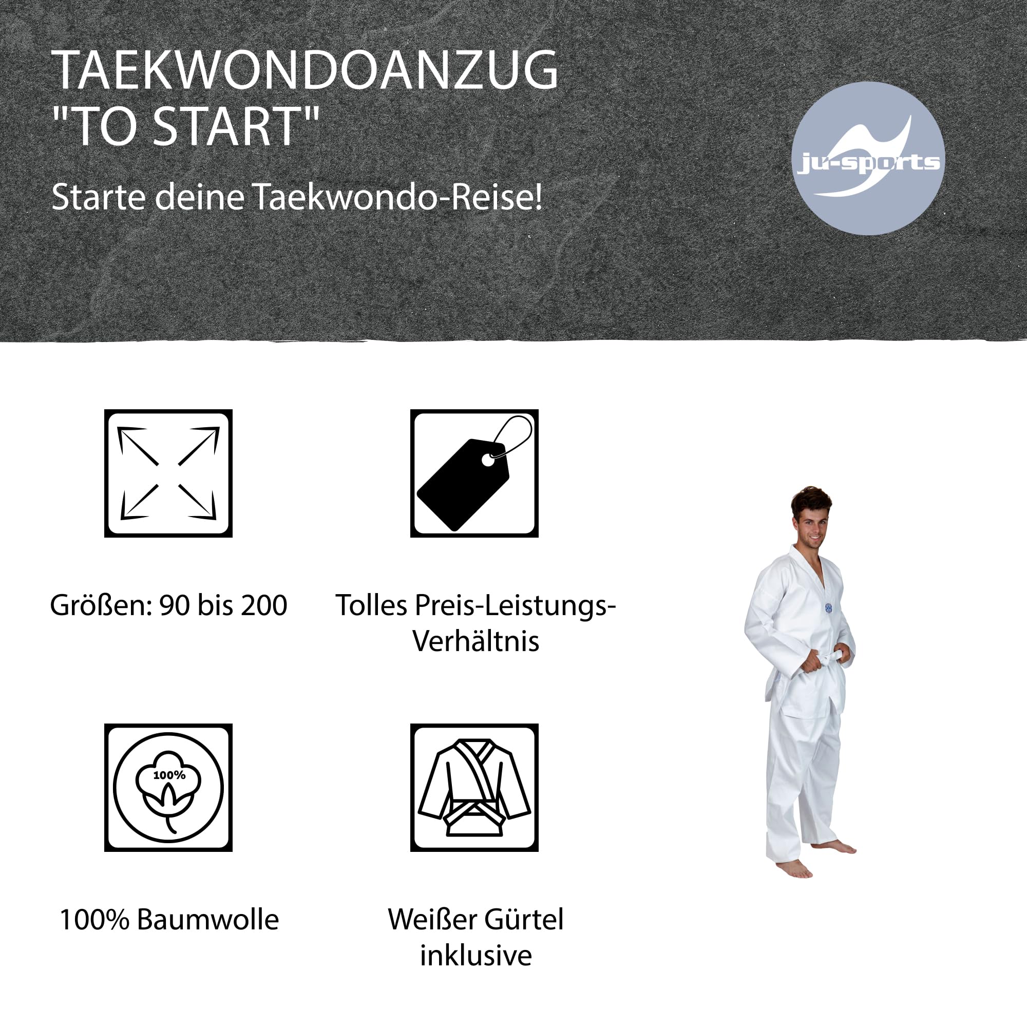 Ju-Sports Herren Taekwondoanzug To Start Anzug
