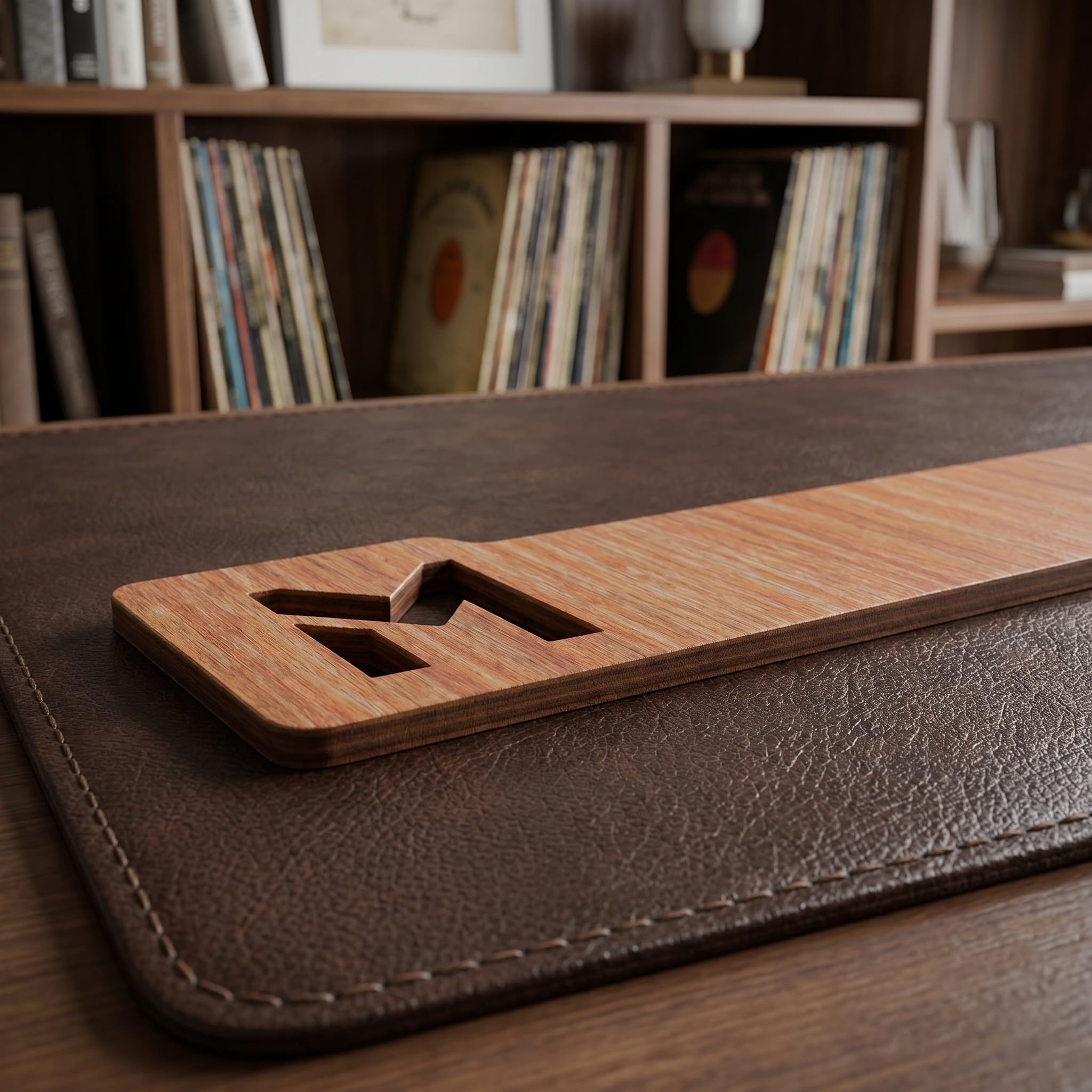 Zerodeko Juego de 2 separadores de madera para biblioteca AZ, separadores de álbumes de madera AZ, organizadores de estantes para discos de vinilo, letreros para clasificar revistas para la escuela