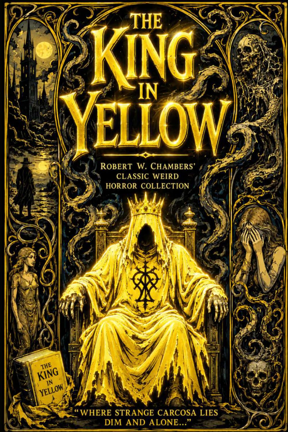 The King in Yellow: Ancient Tales of Forbidden Knowledge, Cosmic Fear, Cursed Symbols, and Decadent Nightmares — A Complete Annotated Edition of Robert W. Chambers’ Classic Weird Horror Collection