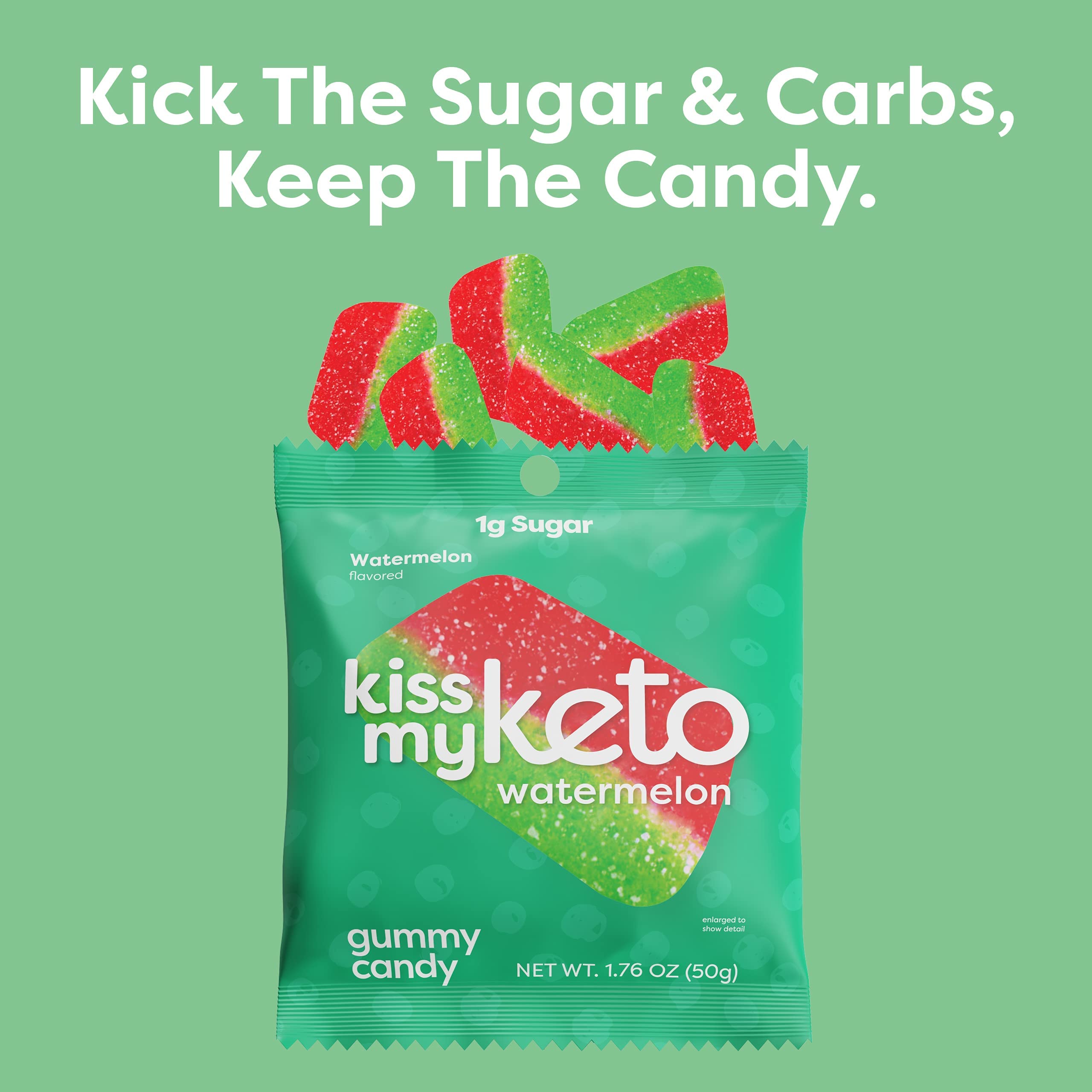 NEW AND IMPROVED Kiss My Keto Candy Watermelon Keto Gummies Low Sugar