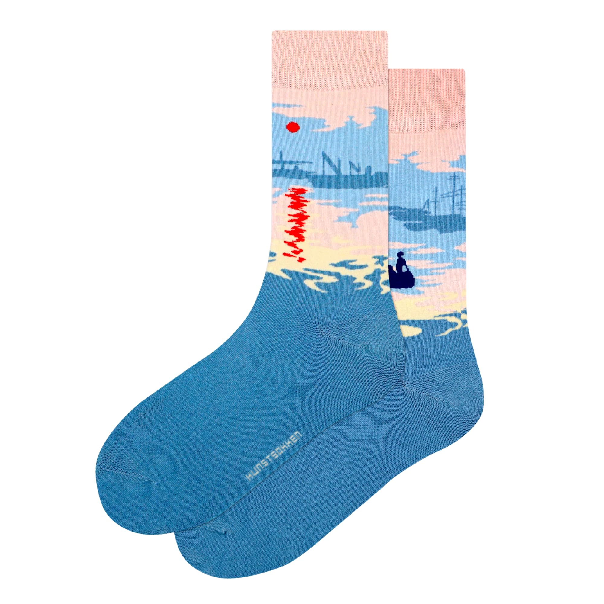 Kunstsokken Unisex Impression, Sunrise Art Socks - Claude Monet - Gifts For Artists Stocking Presents Novelty Socks Christmas Stocking Fillers Women Sock Gift Set