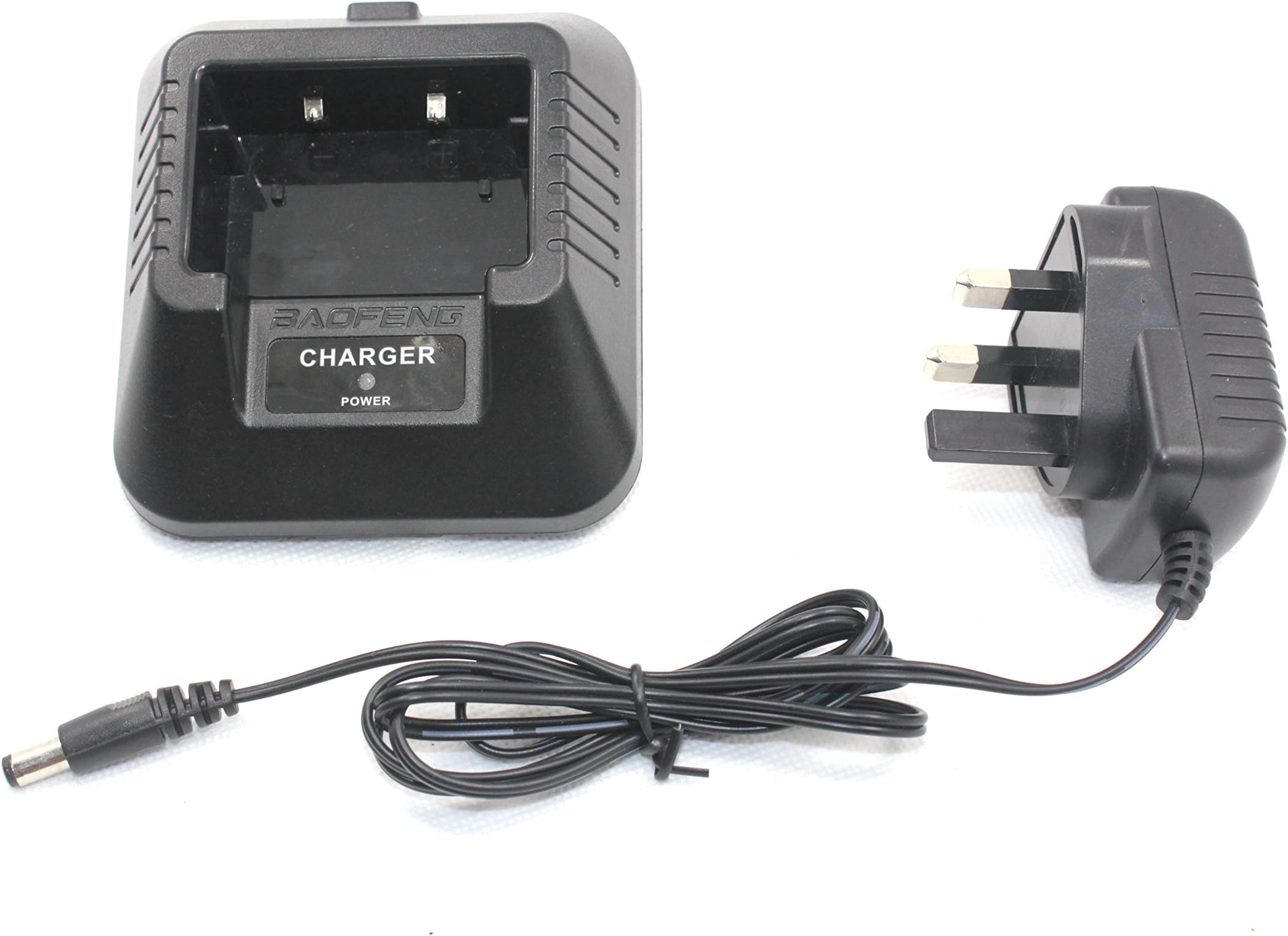 Walike Talkie Base Desktop Charger for Baofeng UV-5R Series, UV-5RA, UV-5RB, UV-5RC, UV-5RD, UV-5RE, UV-5REplus, TYT TH-F8 Radio, Output: DC 8.4V 500mAh