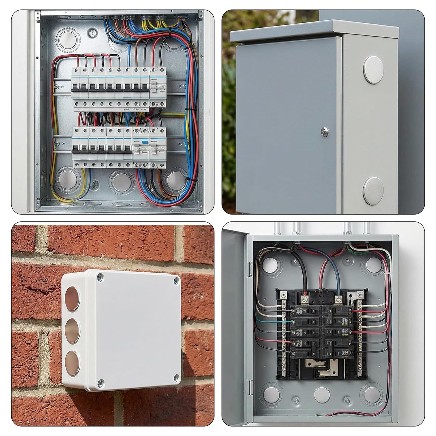 12 Pcs Knockout Seal Electrical Box, 3/4 Inch Knockout Plugs Steel Cable Connector Electrical Conduit Fittings Round Removable Seal Box Repair Kit Steel Instant Plugs for Closure Unused Outlets