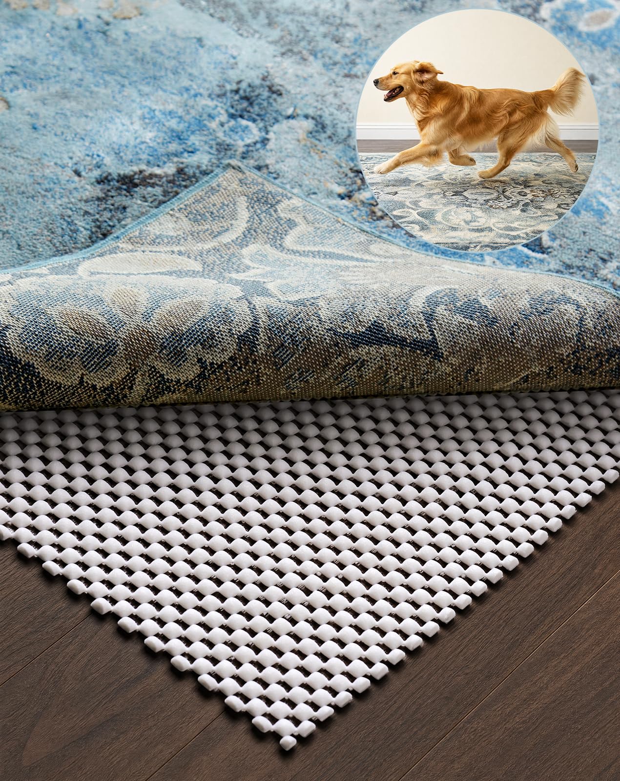 Non Slip Rug Pad Gripper, 2x3 Ft T5971