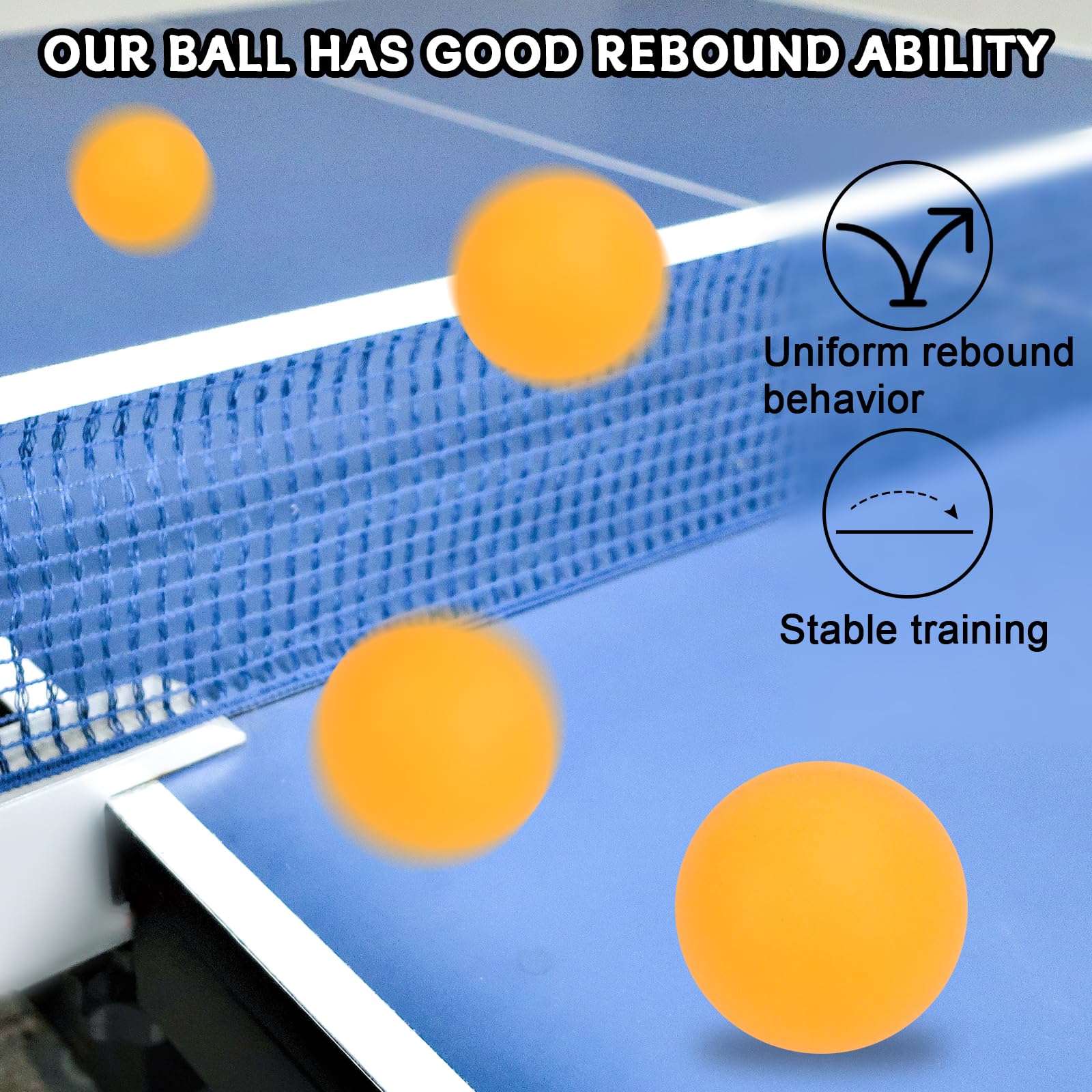 50 Palline Da Ping Pong Colorate UVVRUR - 40mm, Per Giochi E Gatti - Foto 5