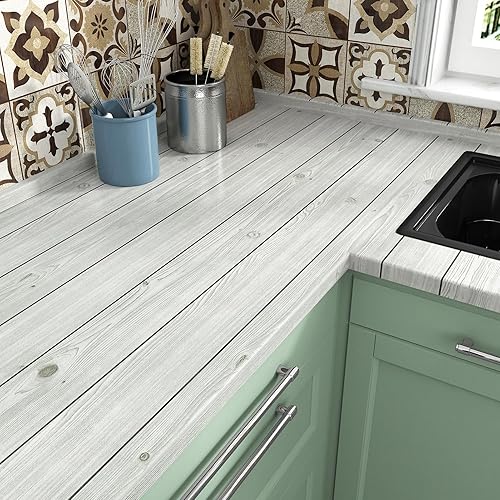 Miniatura 3 de WESTICK Papel tapiz adhesivo de madera extraíble para encimeras, papel tapiz de aspecto de madera impermeable, para pegar y despegar, papel de