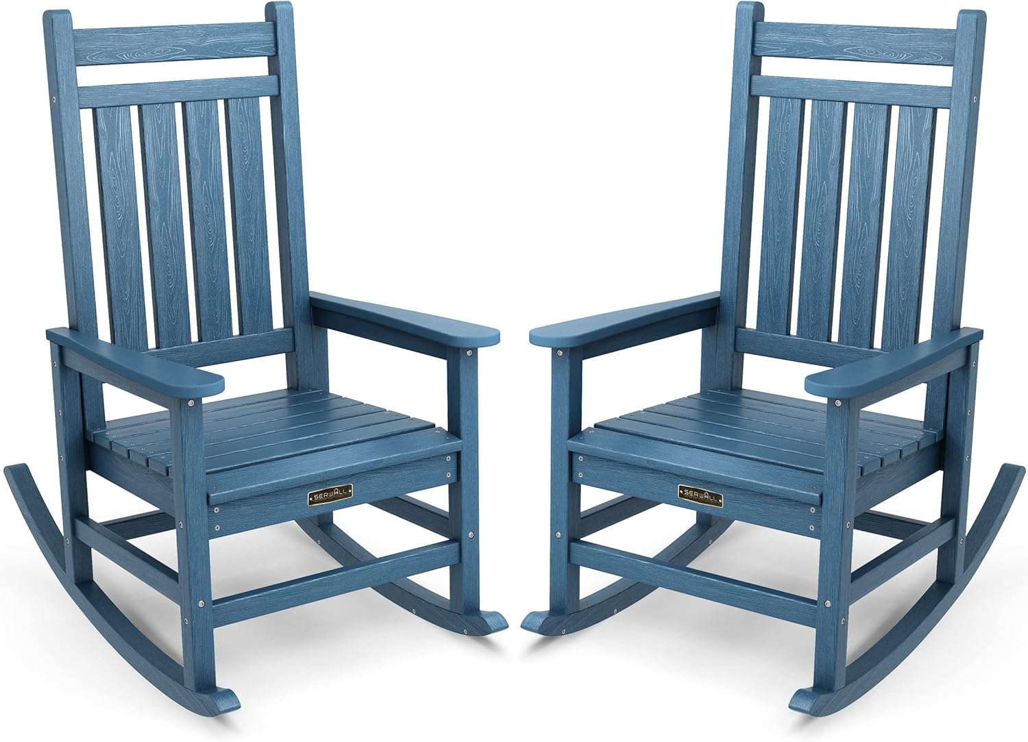 SERWALL Oversized Rocking Chair Set of 2, Outdoord Rocking