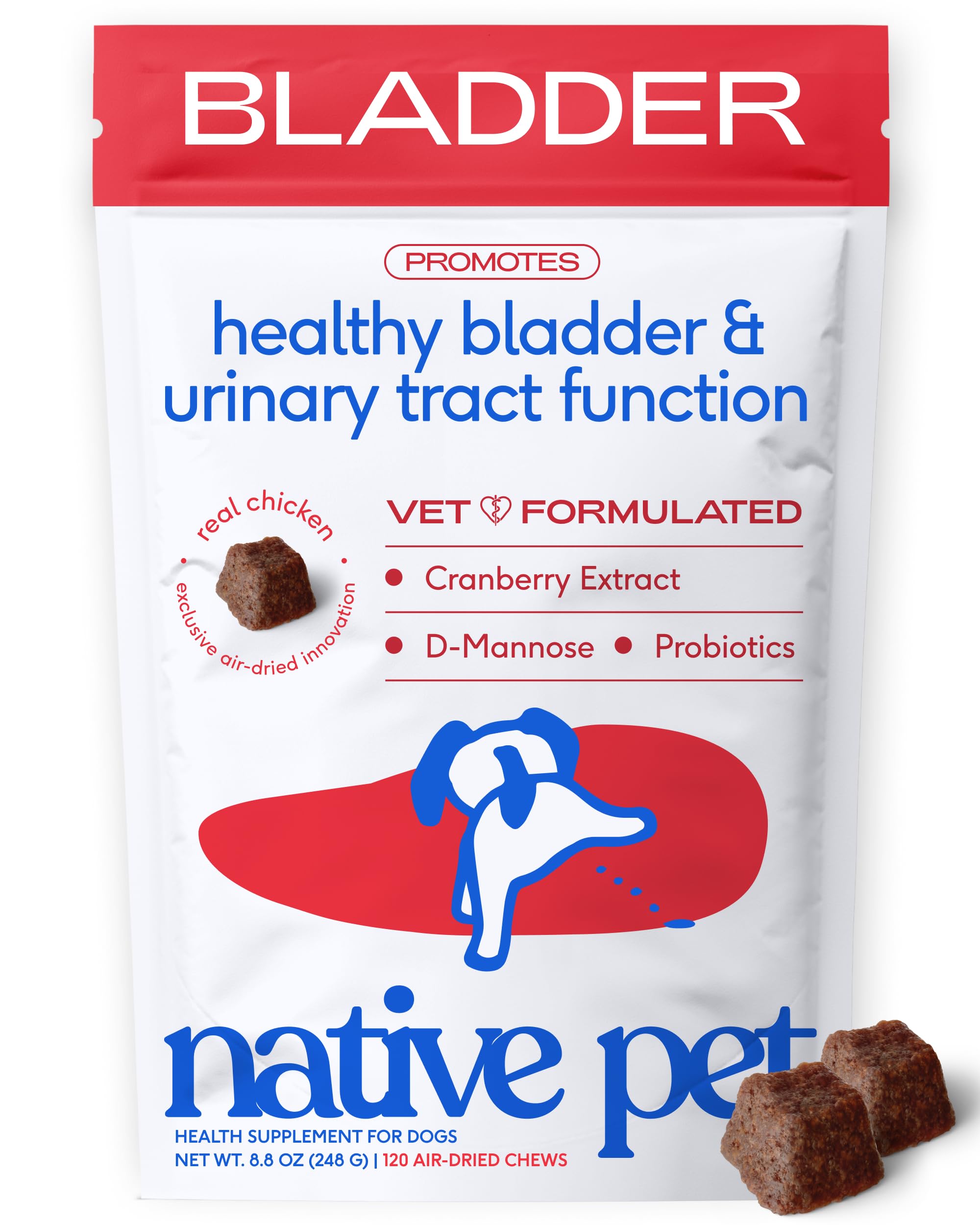 Native Pet Dog UTI Treatment - Cranberry Supplement for Dogs Bladder Control & Kidney Support - Prevent Urinary Tract Infection and Urinary Incontinence - Made with Real Cranberry Extract - 60 Chews — Amazon image 10
