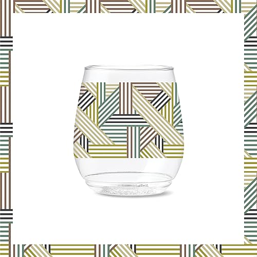 Vista 27 de TOSSWARE POP Vino Designer Series - Formas 3, juego de 6, calidad premium, reciclables, irrompibles y transparentes de plástico transparente