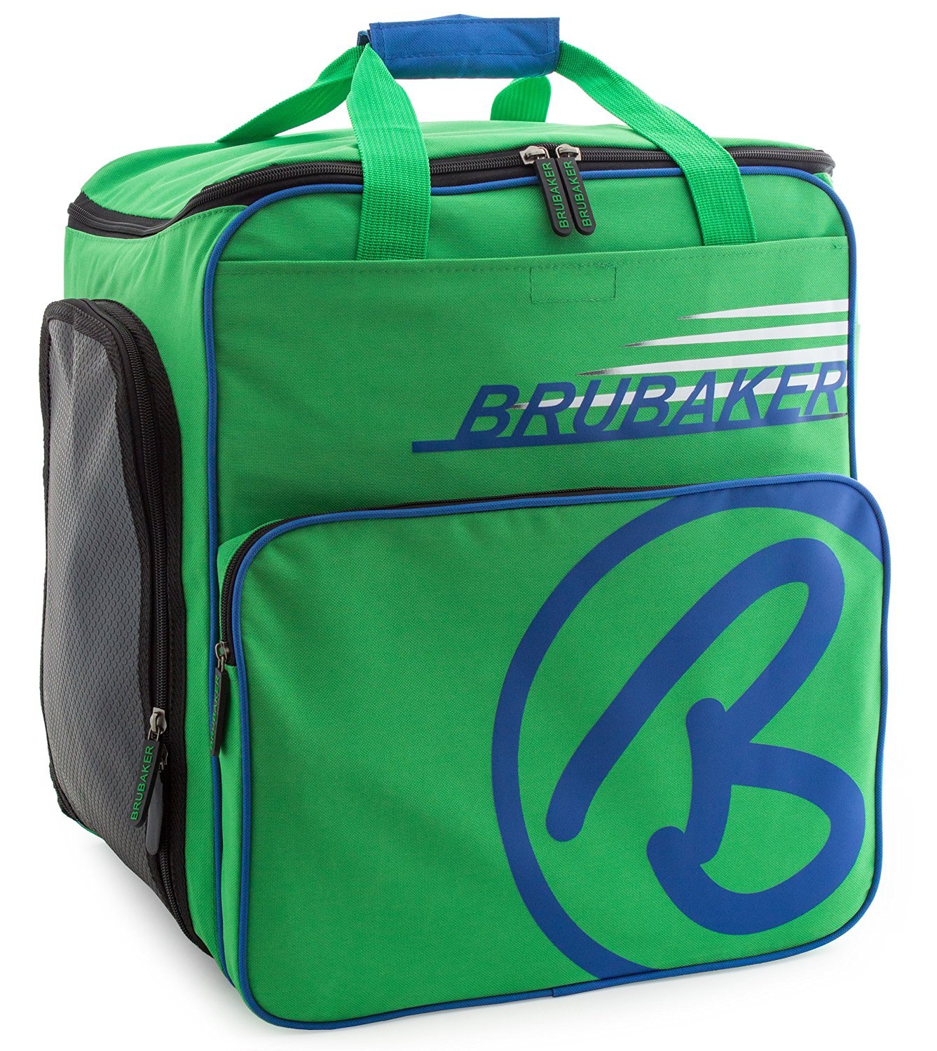 Sac à Dos Ski BRUBAKER Super Function 2.0 - Compartiment Chaussures Séparé, Housse Casque, Couleur Verte/noire - Nouveauté - 3