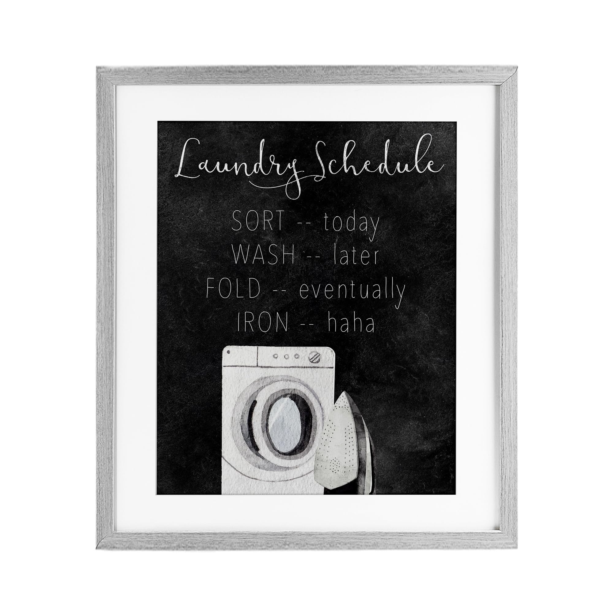 'Lazy Laundry Schedule Humor'| Framed Print Under Glass