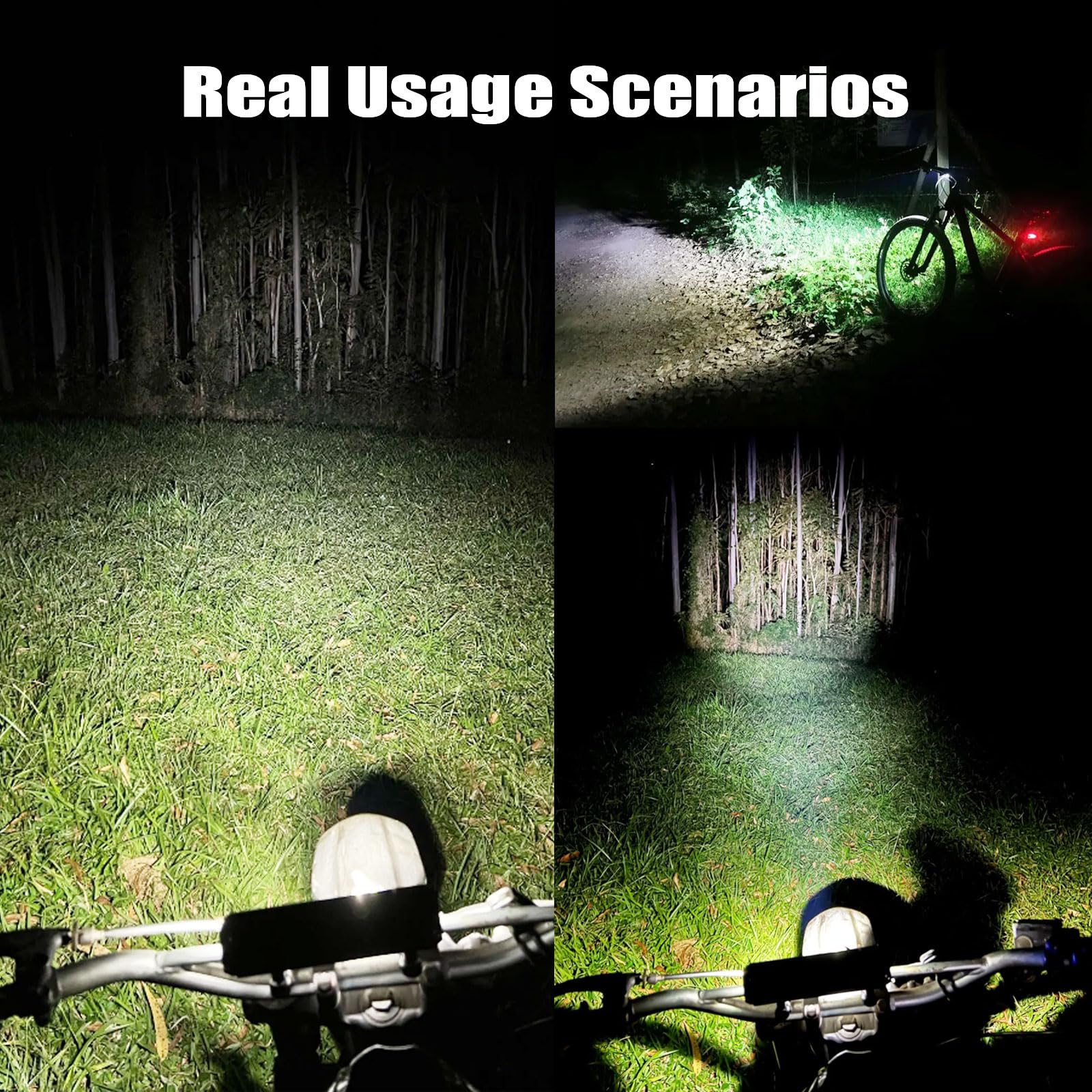 4000Mah Bike Lights for Night Riding, 3000LM Bicycle Headlight Wide Beam, Rechargeable Front Bike Lights Set, Waterproof IP65 Led Light Bar with Power Bank Mode for Adult Kid Mountain