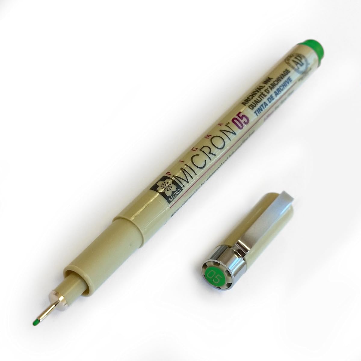 Sakura Pigma Micron - Pigment Fineliners - 0.5mm - Green [Pack of 3]