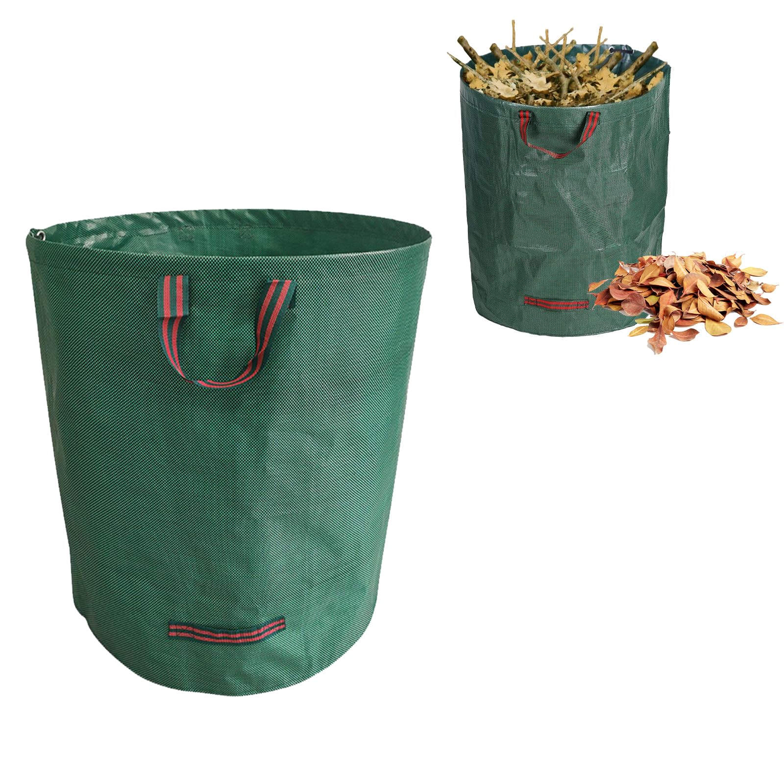 Bolsa de Basura de Jardín con Asas, Bolsas de Basura Reutilizables, Plegable Bolsas de Jardín, Bolsas de Basura de Jardín, Bolsa de Residuos de Jardín, Gartenensack Laubsack, 272L