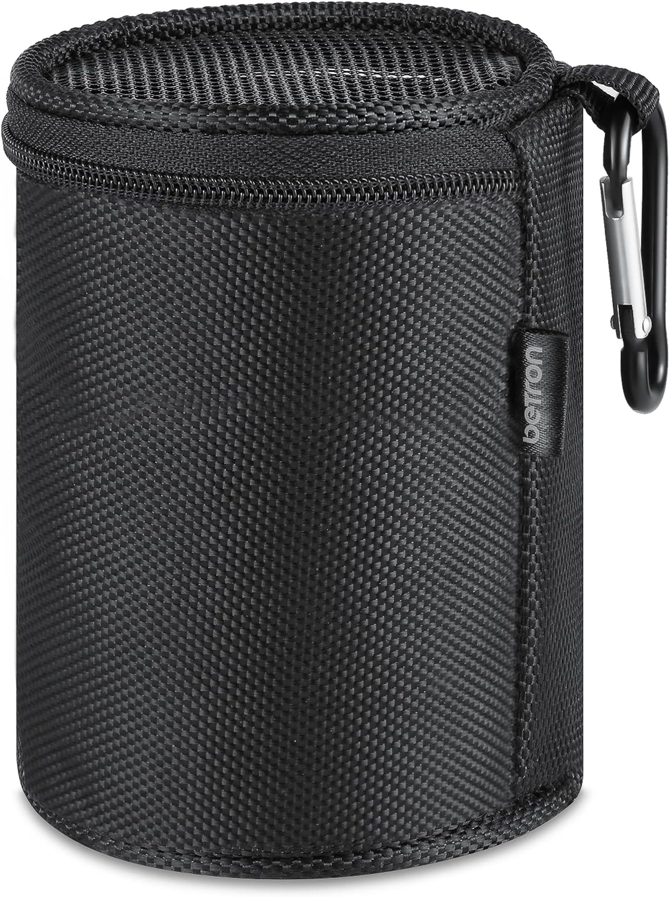 Betron Speaker Carry Case – Protective Travel Bag for Anker SoundCore Mini KBS08, Breathable Mesh Design, Shockproof, Compact with Carabiner (Black)