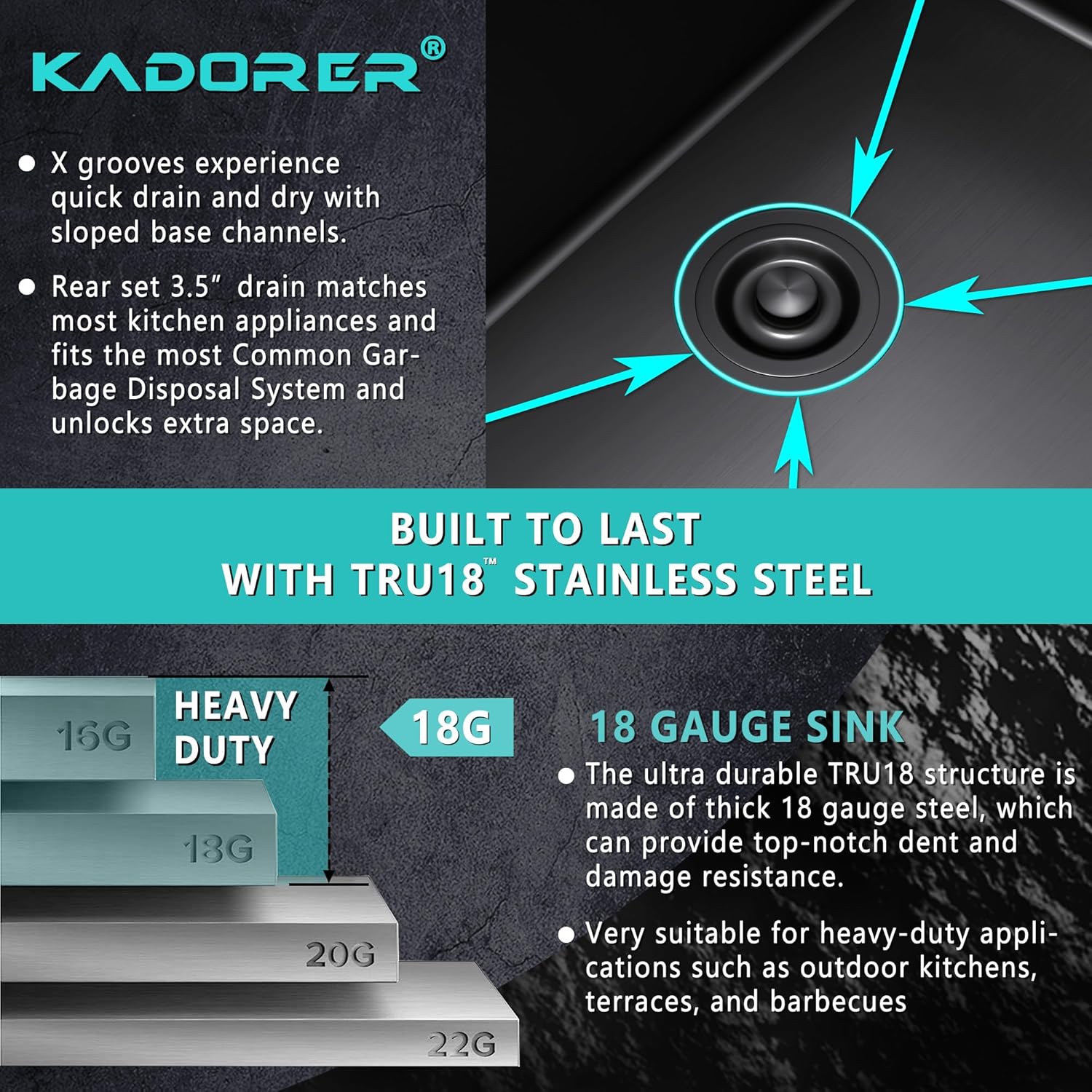 25 x 22 x 9 Inch Black Drop In Kitchen Bar Sink, Small Kitchen Sink Single Bowl Topmount Bar Prep Sink 18 Gauge Stainless Steel Bar Sink with Grid and Basket Strainer