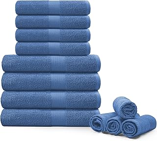 SNOWDROP Luxury Bath Towels Set - 12 Piece Set, Bamboo Microfiber Bathroom Towels, Super Soft Shower Towels, Extra Absorbe...