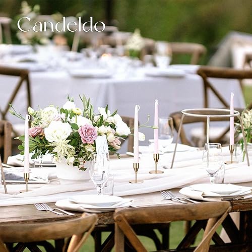 Miniatura 7 de Portavelas cónicos dorados para candelabros soporte de velas de Navidad Candeldo a granel, centro de mesa a granel, juego de 6 velas de metal,