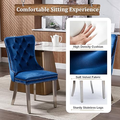 Miniatura 6 de Juego de mesa de comedor de cristal plateado moderno de 70 pulgadas para 4, juego de mesa rectangular de comedor de cocina de 5 piezas con base de