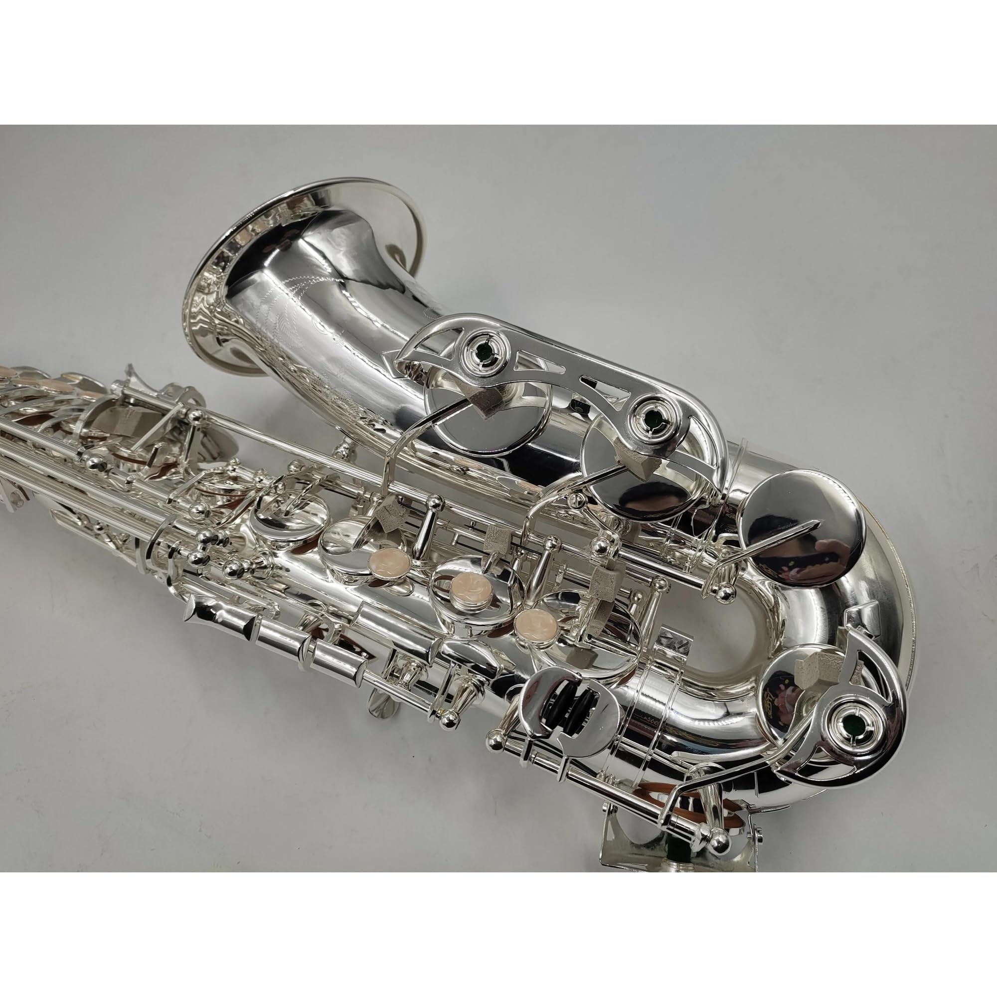 Sassofono per Studenti Strumenti a fiato Sassofono Contralto MIB Mi Placcato Argento Strumento Musicale Professionale con Custodia