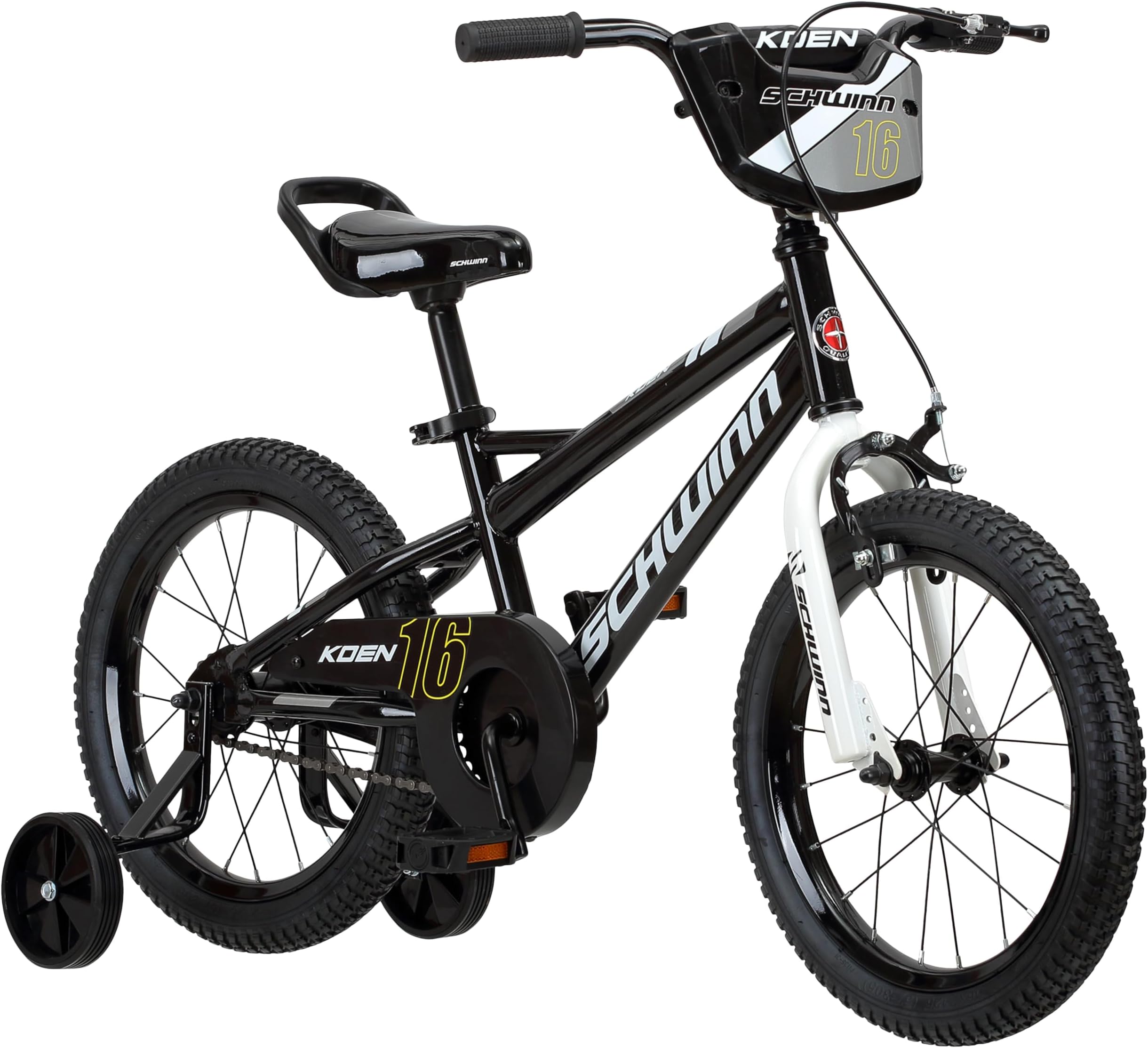 Schwinn Koen Bike, 16 Inch Bike for Kids Ages 3-7, SmartStart Ergonomic Design for Kids, Adjustable Seat Grows with your Child, Rear Coaster Brake and Front Caliper Brake, Training Bicycle
