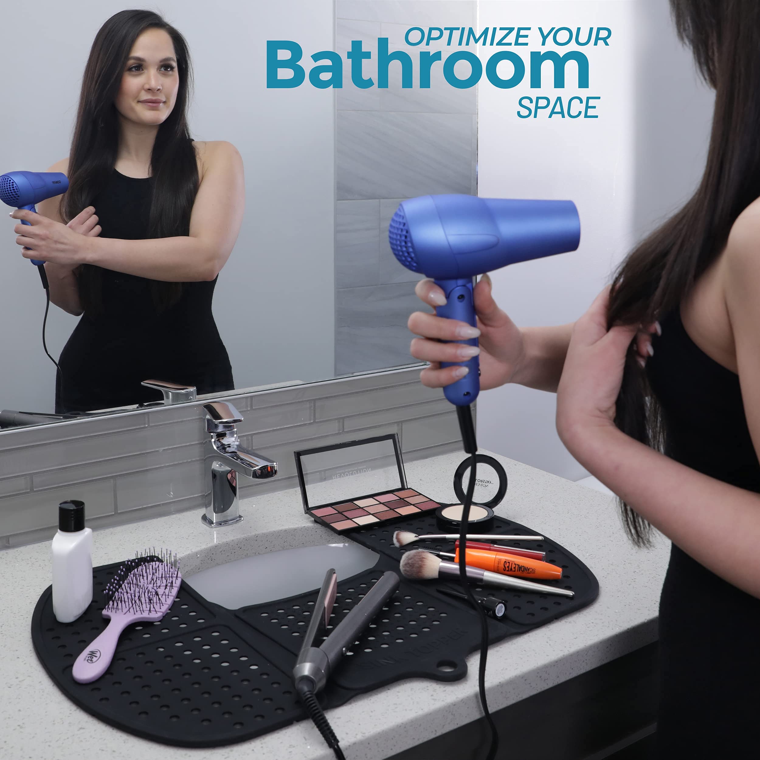 Sink Topper, Bathroom Sink Cover for Counter Space. Makeup Organizer