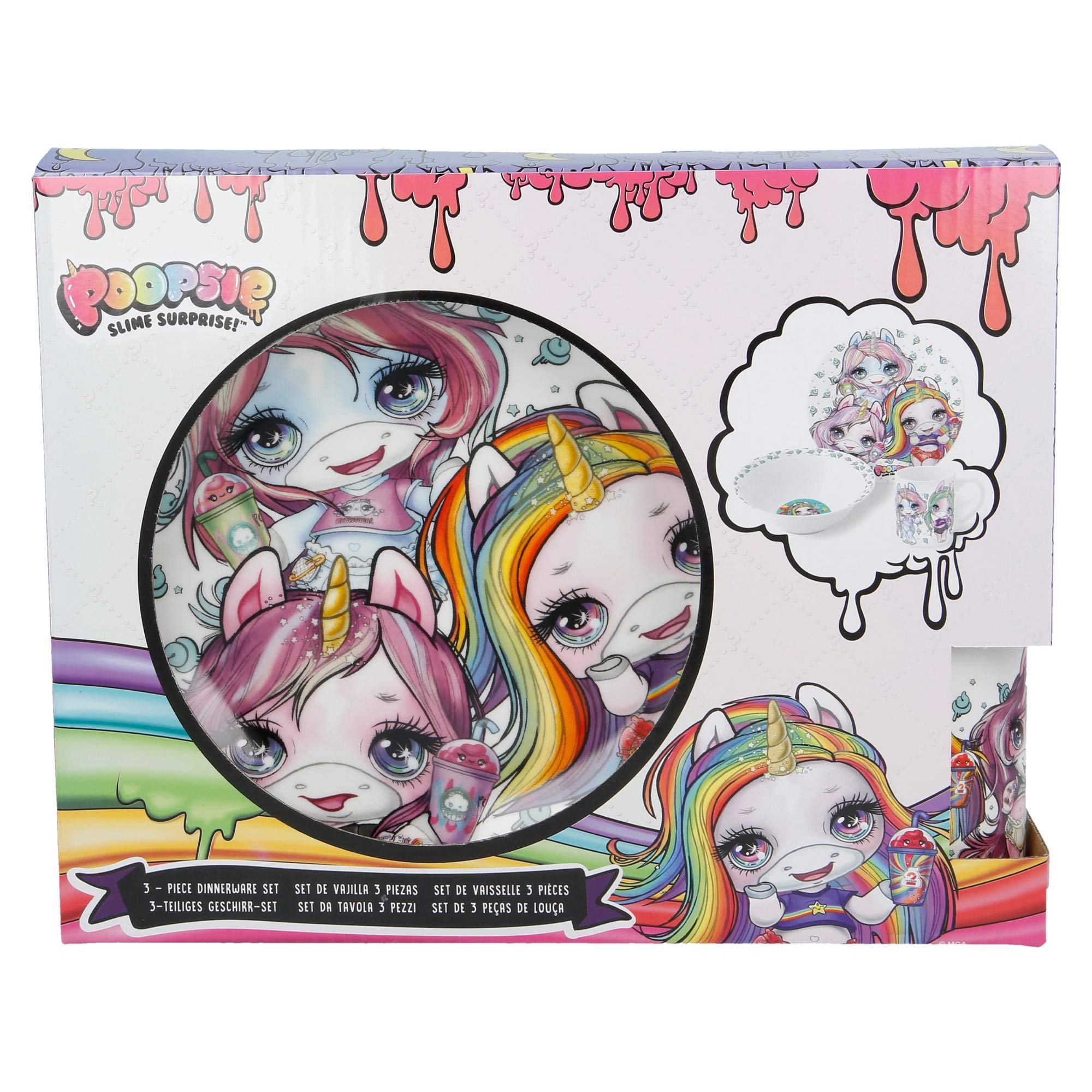 Disney Poopsie 3-Piece Dinner Set, Multicolour