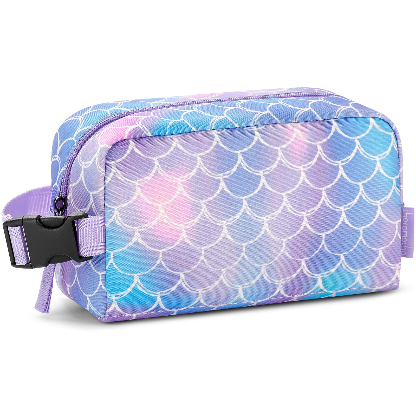 Choco Mocha Small insulated Snack Bag Kids Freezer Snack Bags Small Cooler Bag for Kids, School Insulated Lunch Bags, Mermaid Purple
